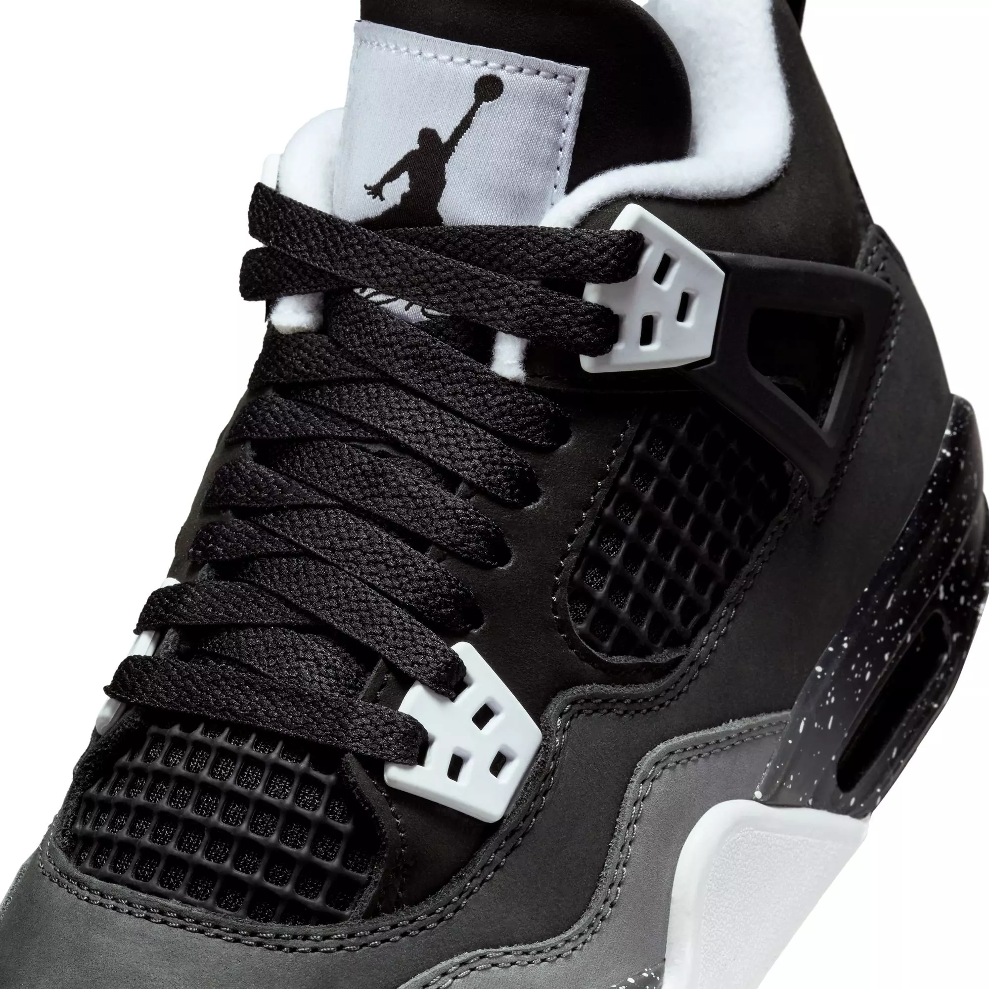 Jordan 4 Retro "Fear" Grade School Kids' Shoe - BLACK/WHITE/ANTHRACITE