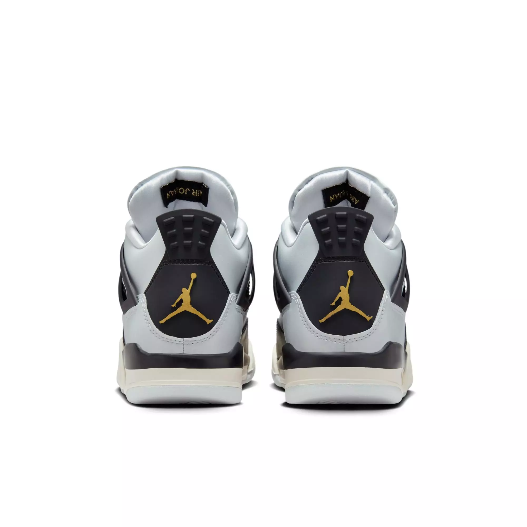 Jordan 4 Retro "Pure Platinum" Grade School Kids' Shoe - PURE PLATINUM/METALLIC GOLD/BLACK