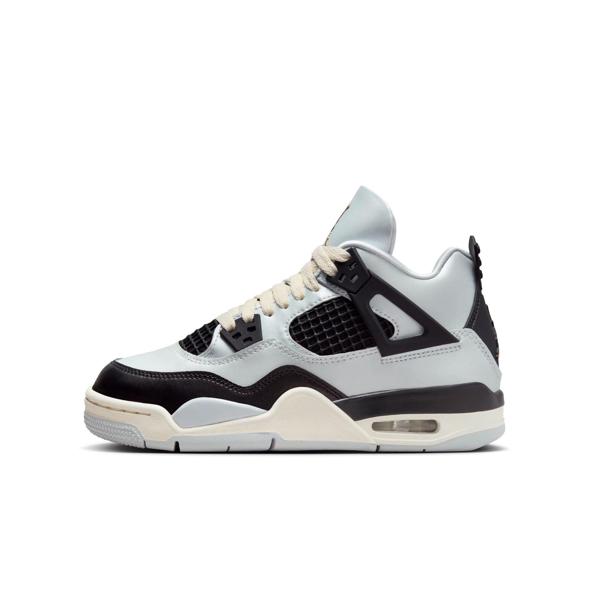 Jordan 4 Retro "Pure Platinum" Grade School Kids' Shoe