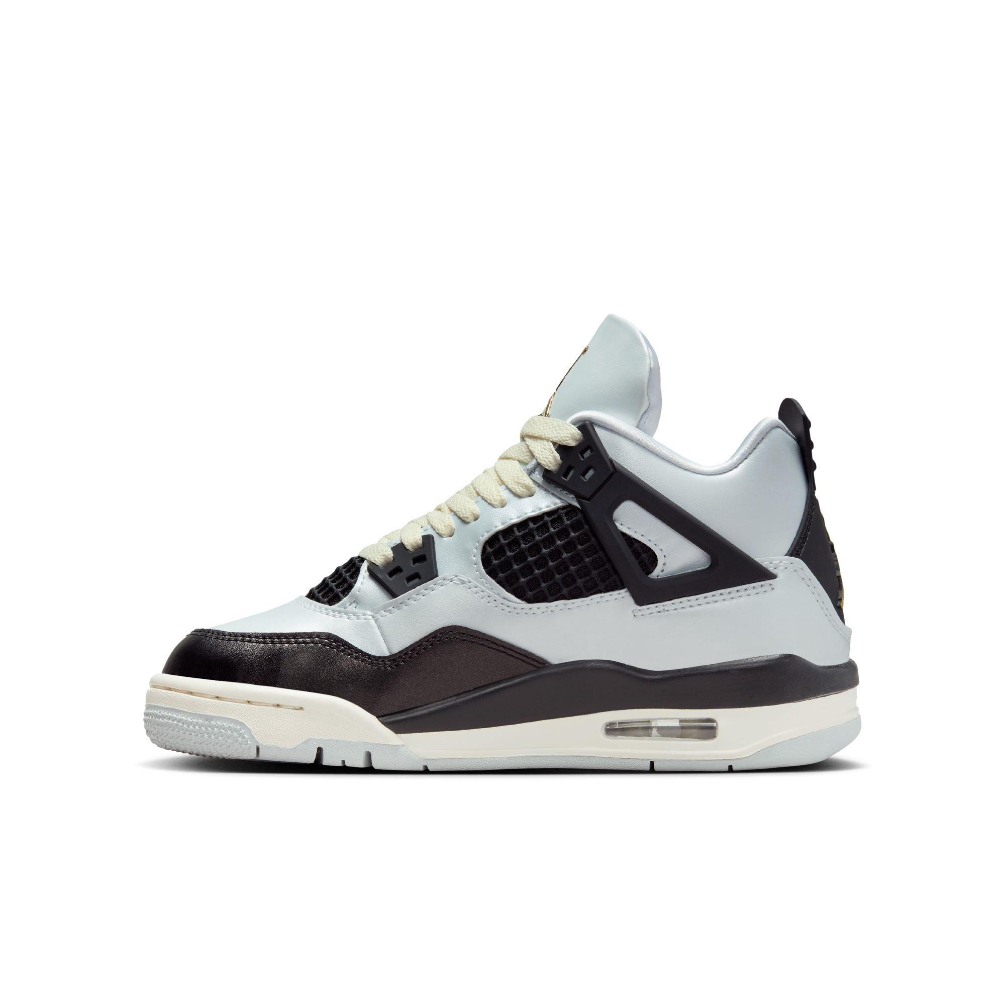 Jordan 4 Retro "Pure Platinum" Grade School Kids' Shoe