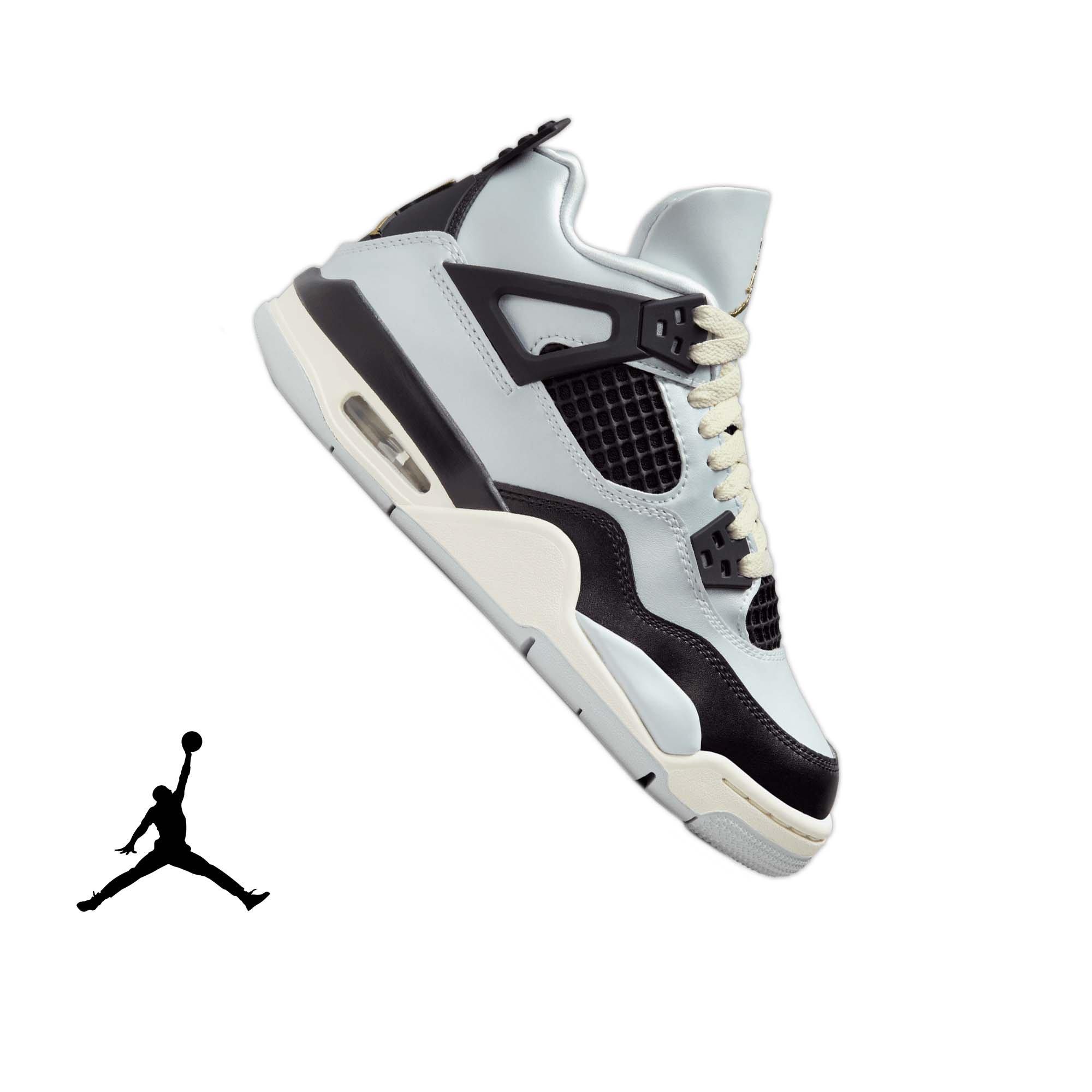 Jordan 4 Retro "Pure Platinum" Grade School Kids' Shoe