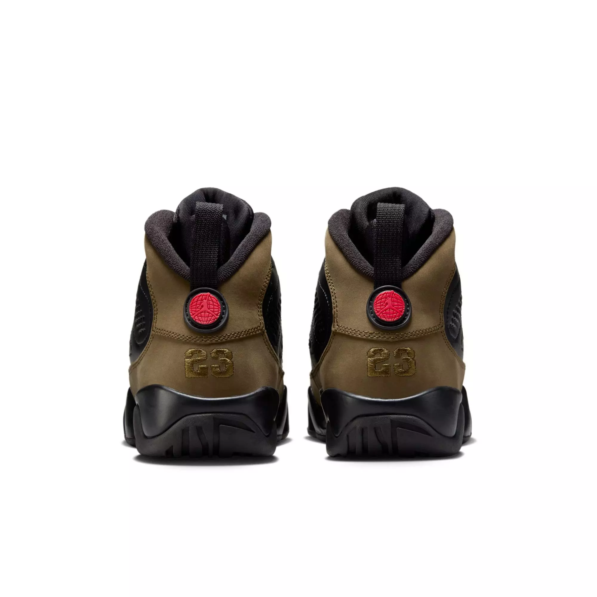 Jordan 9 Retro "Olive" Grade School Kids' Shoe - BLACK/TRUE RED/LIGHT OLIVE