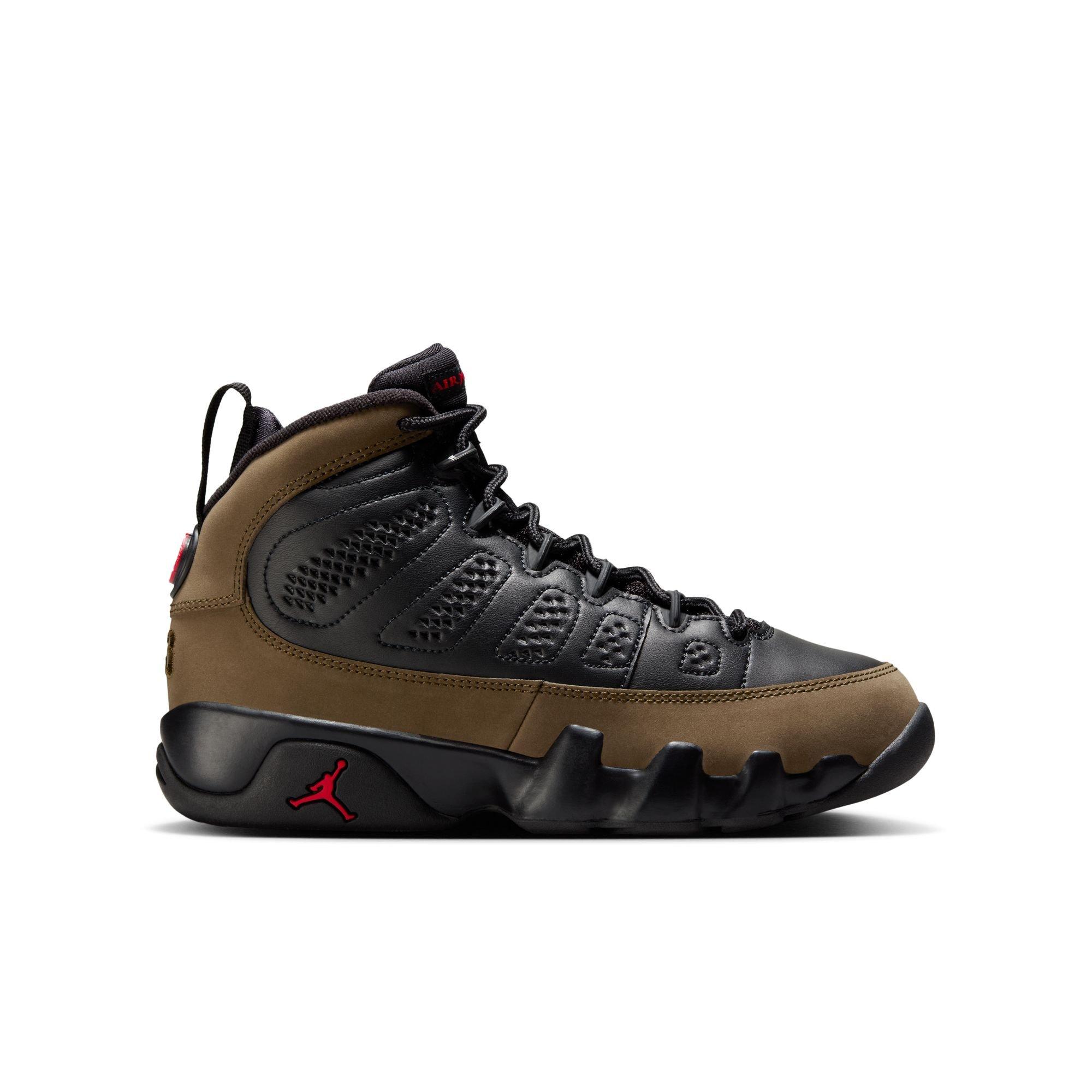 Jordan 9 Retro "Olive" Grade School Kids' Shoe