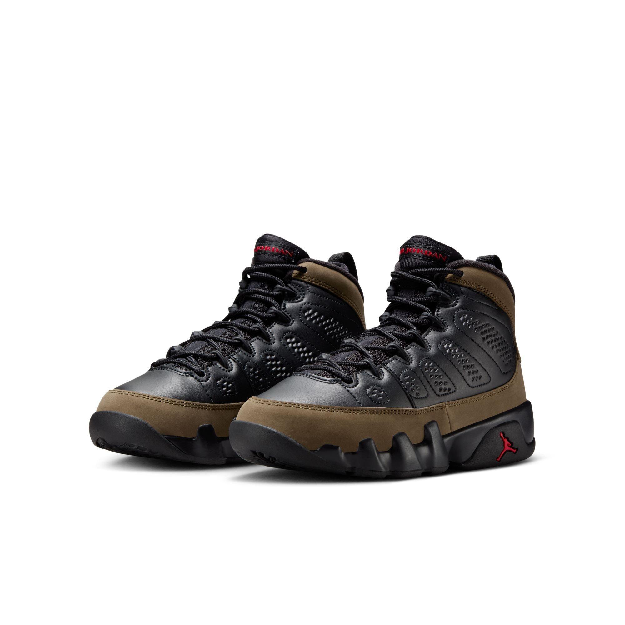 Jordan 9 Retro "Olive" Grade School Kids' Shoe