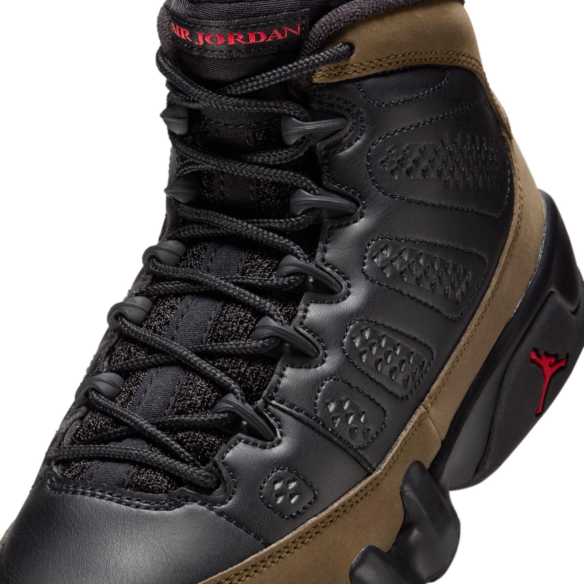 Jordan 9 Retro "Olive" Grade School Kids' Shoe