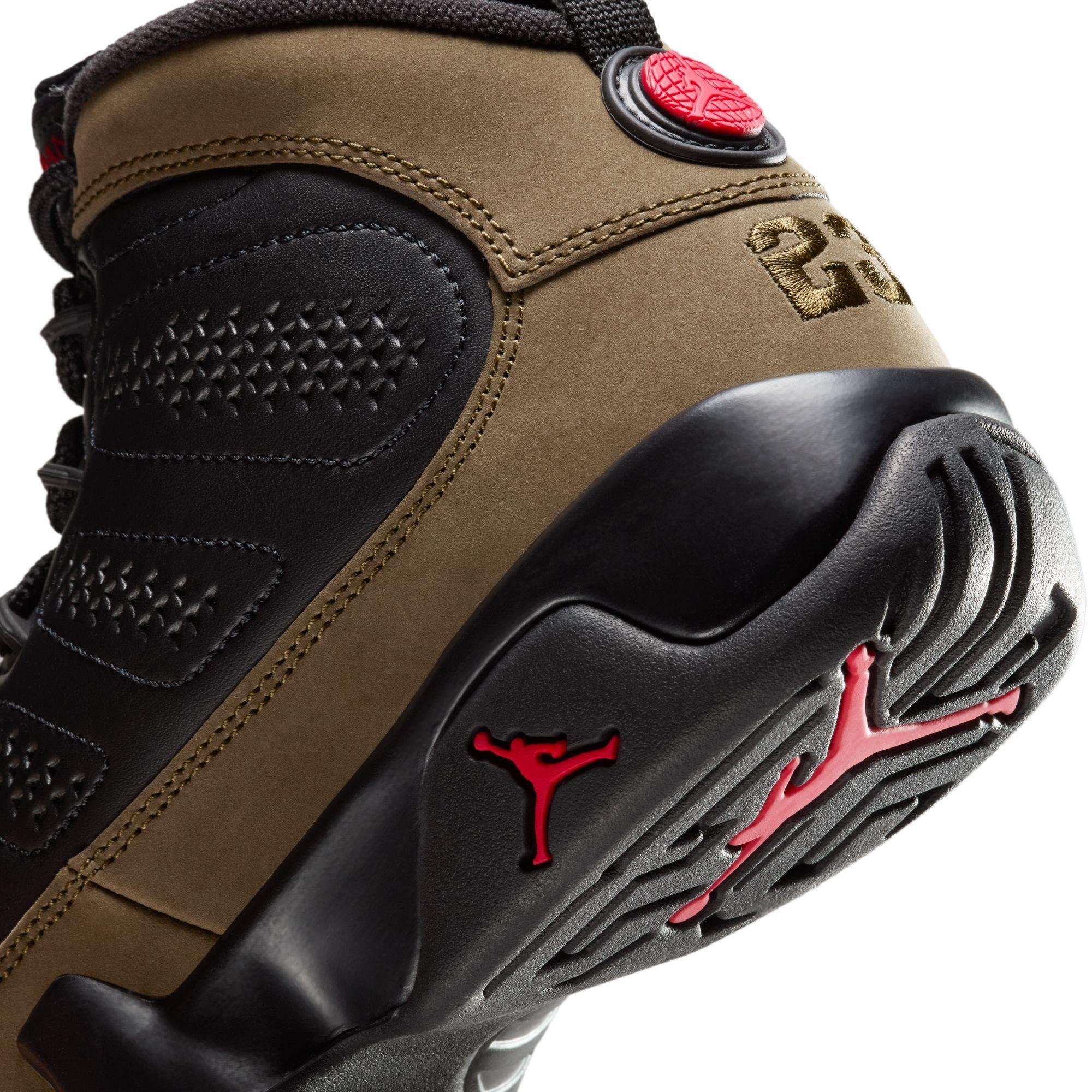 Jordan 9 Retro "Olive" Grade School Kids' Shoe