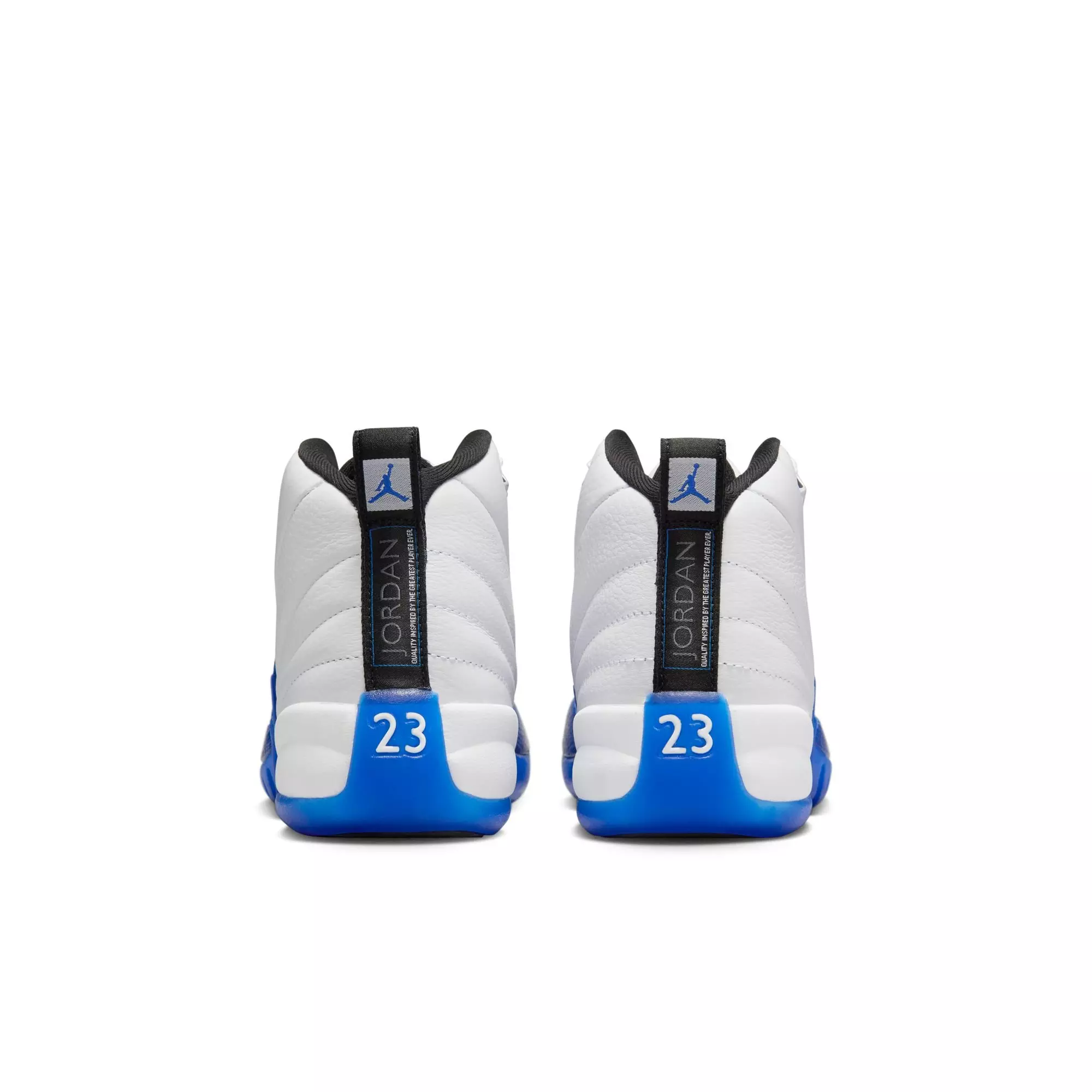 Jordan 12 Retro "White and Game Royal" Grade School Kids' Shoe - WHITE/BLACK/GAME ROYAL