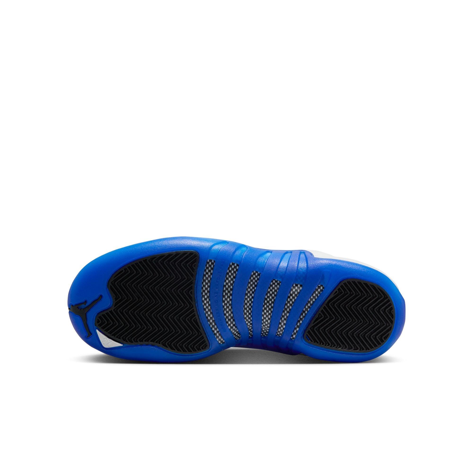 Jordan 12 Retro "White and Game Royal" Grade School Kids' Shoe - WHITE/BLACK/GAME ROYAL Thumbnail View 10