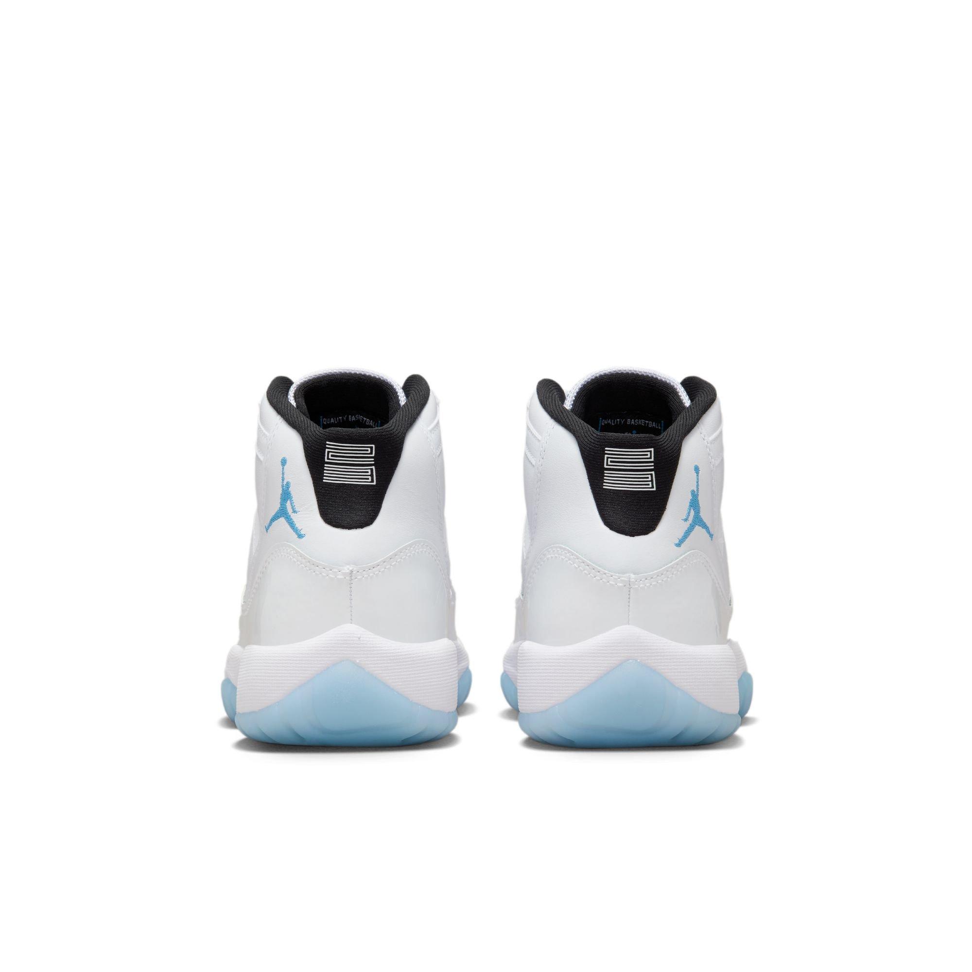 Jordan 11 Retro "Legend Blue" Grade School Kids' Shoe - WHITE/LEGEND BLUE/BLACK Thumbnail View 8