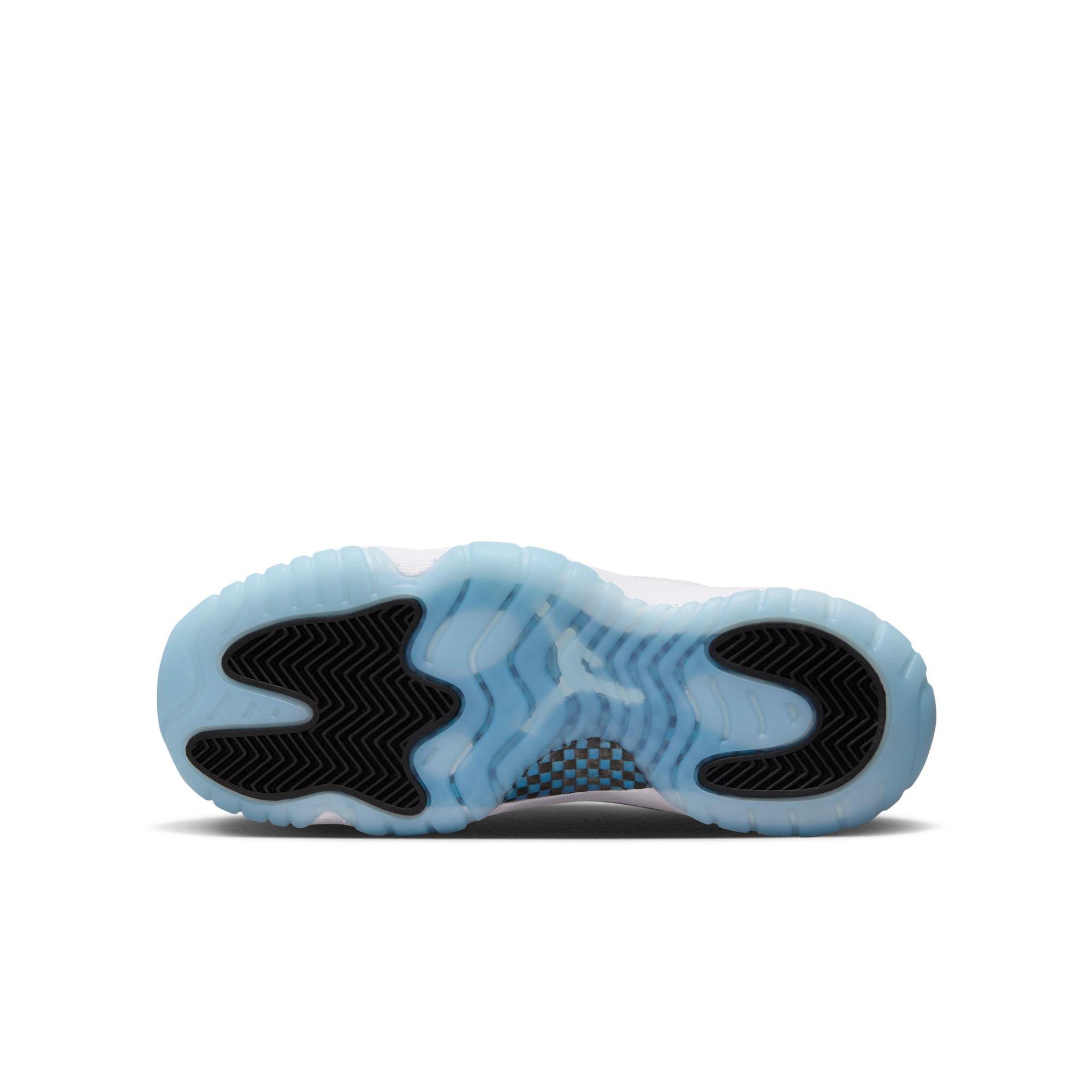 Jordan 11 Retro "Legend Blue" Grade School Kids' Shoe - WHITE/LEGEND BLUE/BLACK Thumbnail View 10