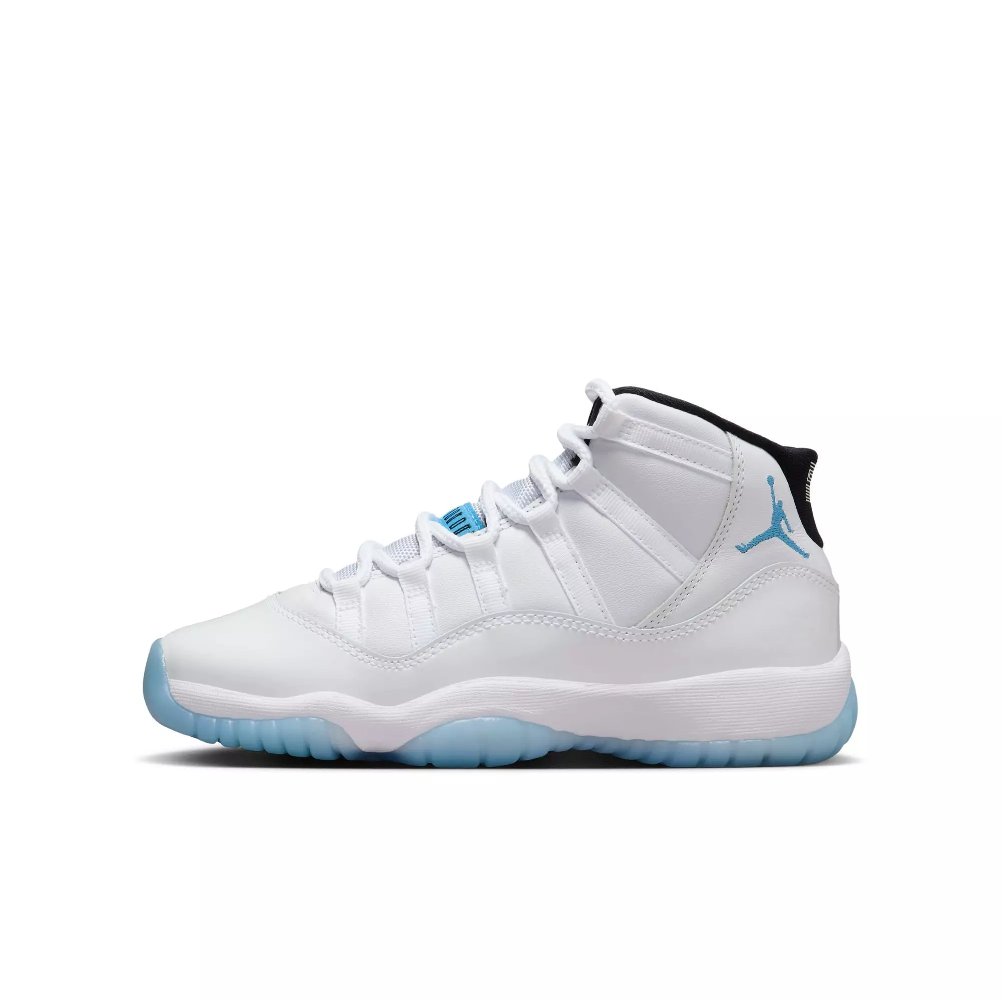 Jordan 11 Retro "Legend Blue" Grade School Kids' Shoe - WHITE/LEGEND BLUE/BLACK