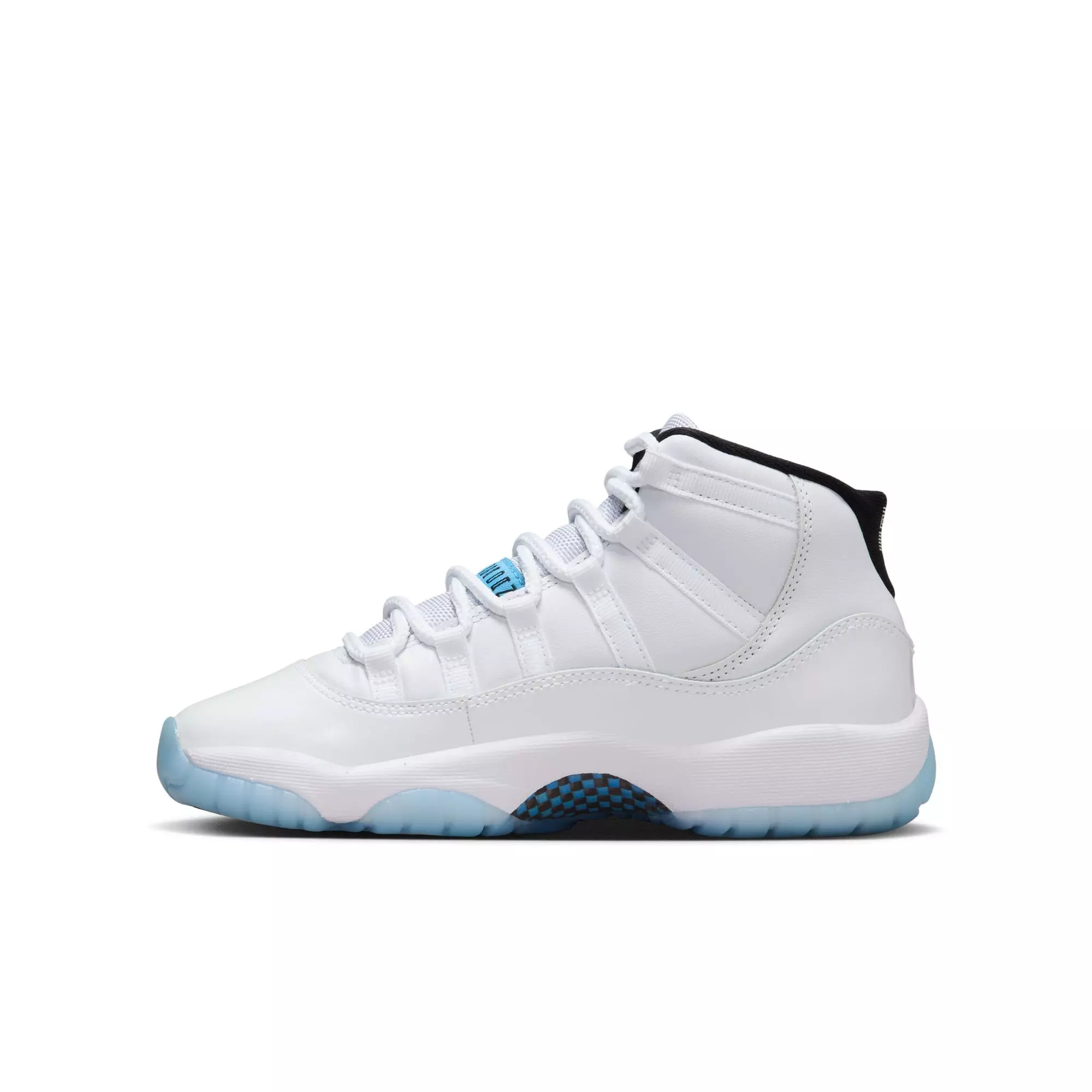 Jordan 11 Retro "Legend Blue" Grade School Kids' Shoe - WHITE/LEGEND BLUE/BLACK