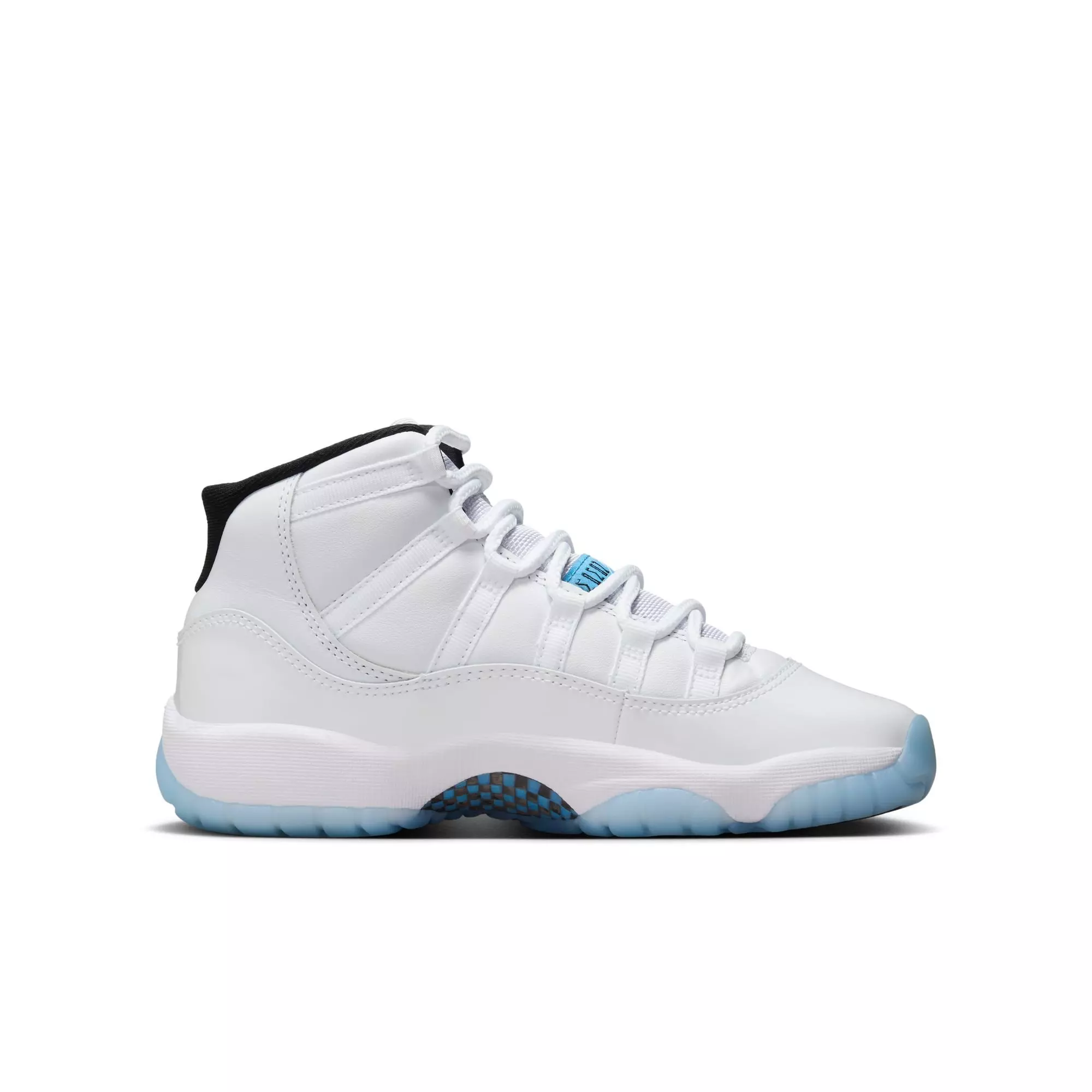Jordan 11 Retro "Legend Blue" Grade School Kids' Shoe - WHITE/LEGEND BLUE/BLACK