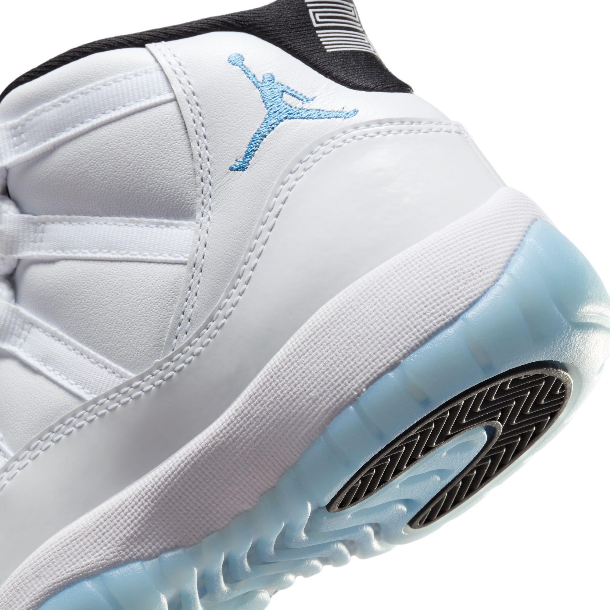 Jordan 11 Retro "Legend Blue" Grade School Kids' Shoe - WHITE/LEGEND BLUE/BLACK Thumbnail View 5