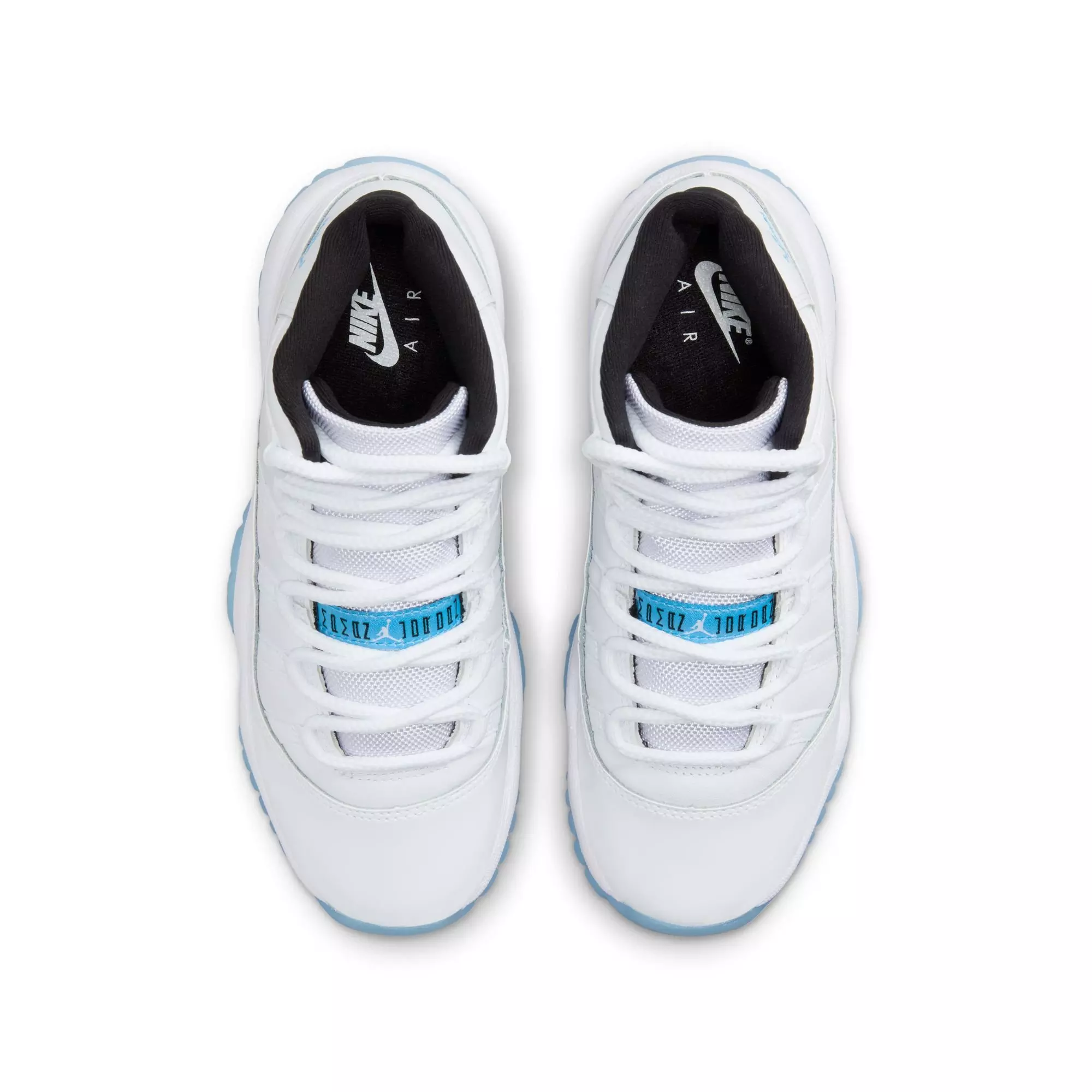 Jordan 11 Retro "Legend Blue" Grade School Kids' Shoe - WHITE/LEGEND BLUE/BLACK