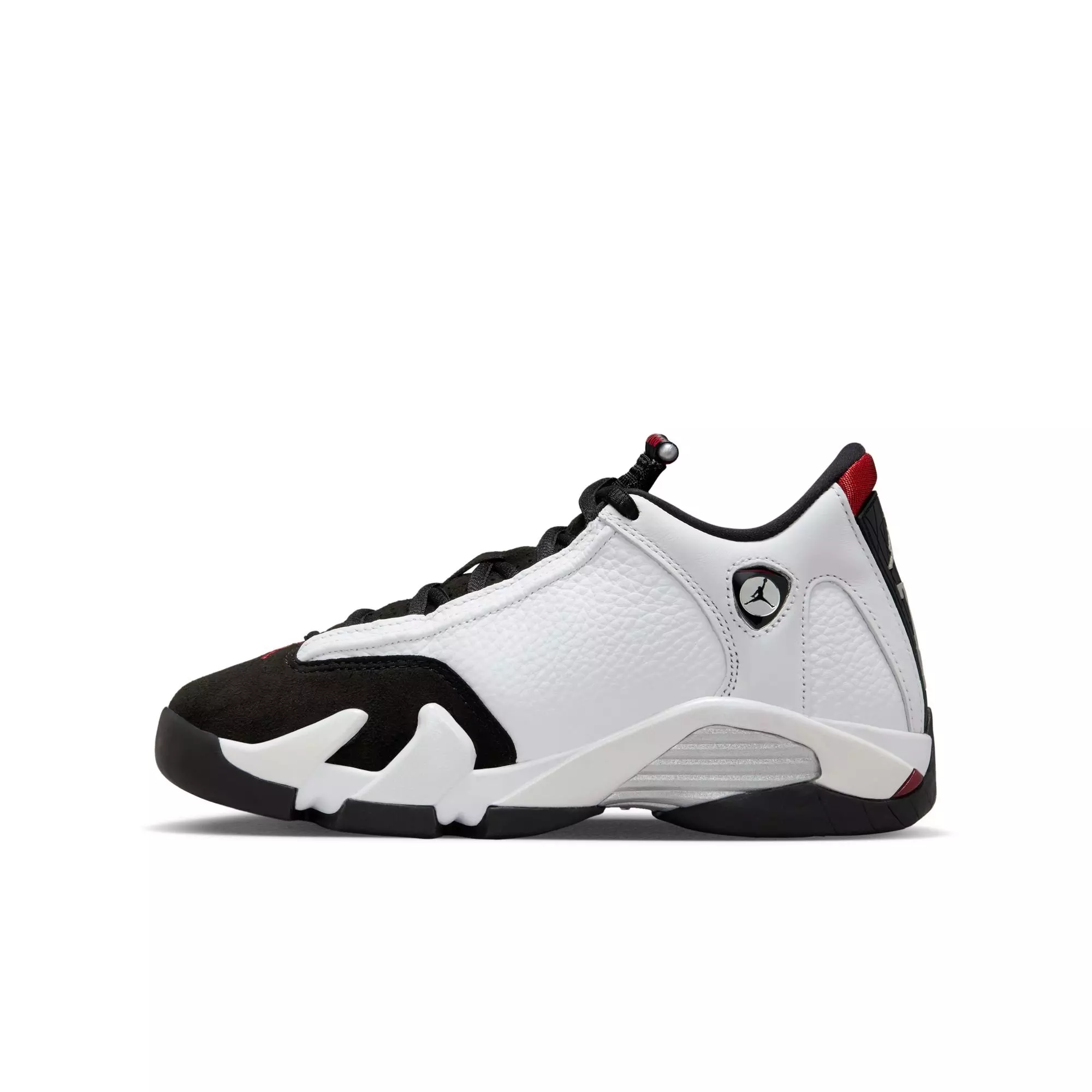 Jordan 14 Retro "Black Toe" Grade School Kids' Shoe - WHITE/VARSITY RED/BLACK