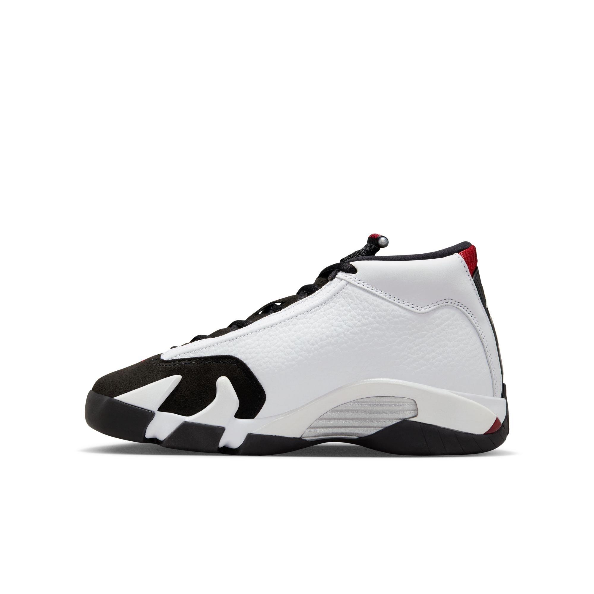 Jordan 14 Retro "Black Toe" Grade School Kids' Shoe - WHITE/VARSITY RED/BLACK Thumbnail View 10