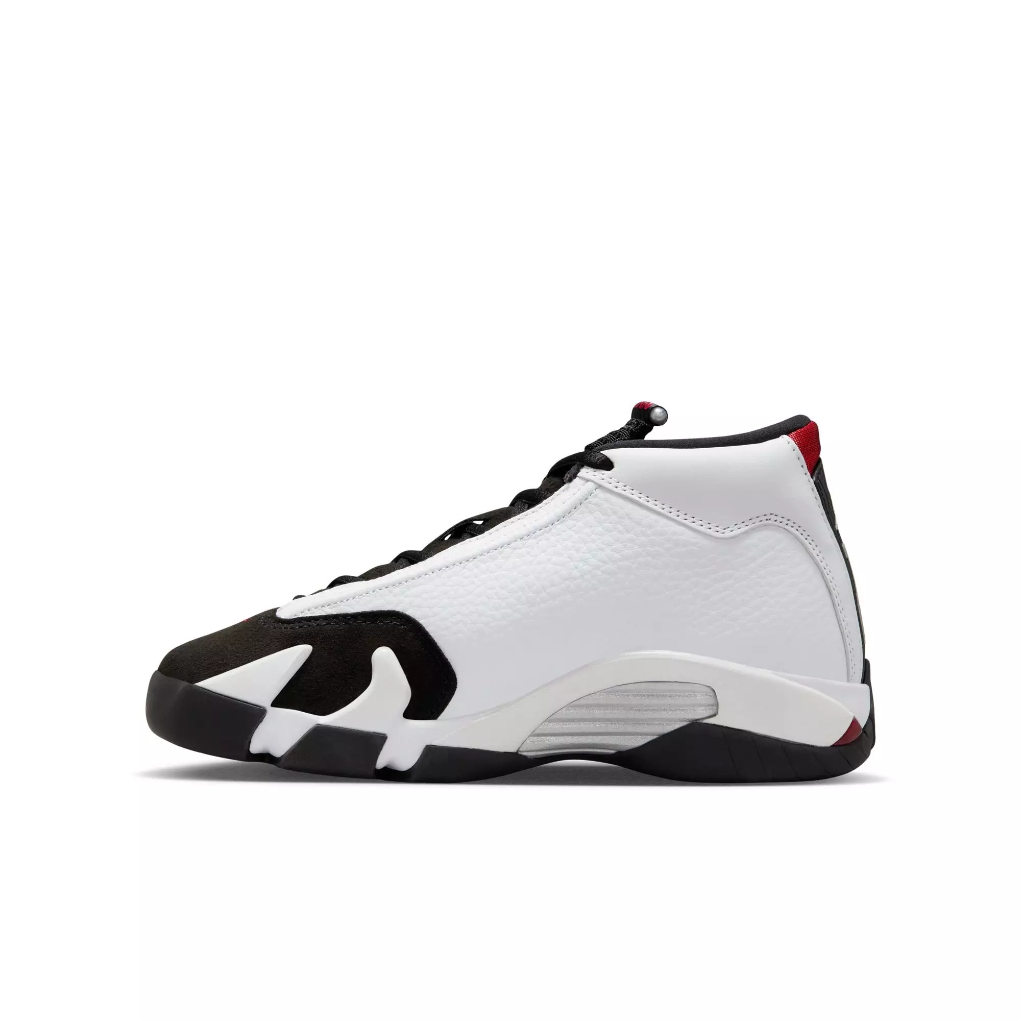 Jordan 14 Retro "Black Toe" Grade School Kids' Shoe - WHITE/VARSITY RED/BLACK