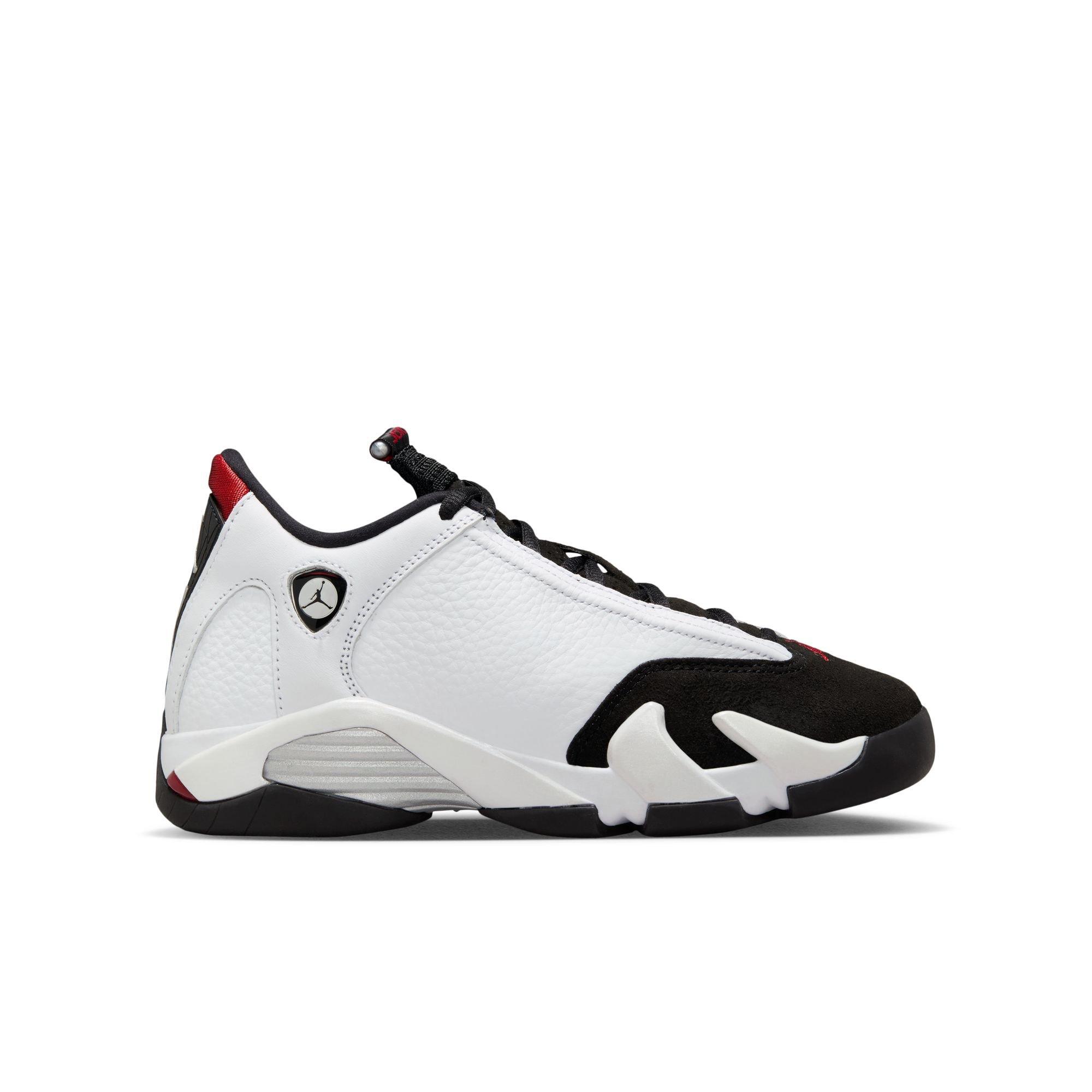 Jordan 14 Retro "Black Toe" Grade School Kids' Shoe - WHITE/VARSITY RED/BLACK Thumbnail View 1