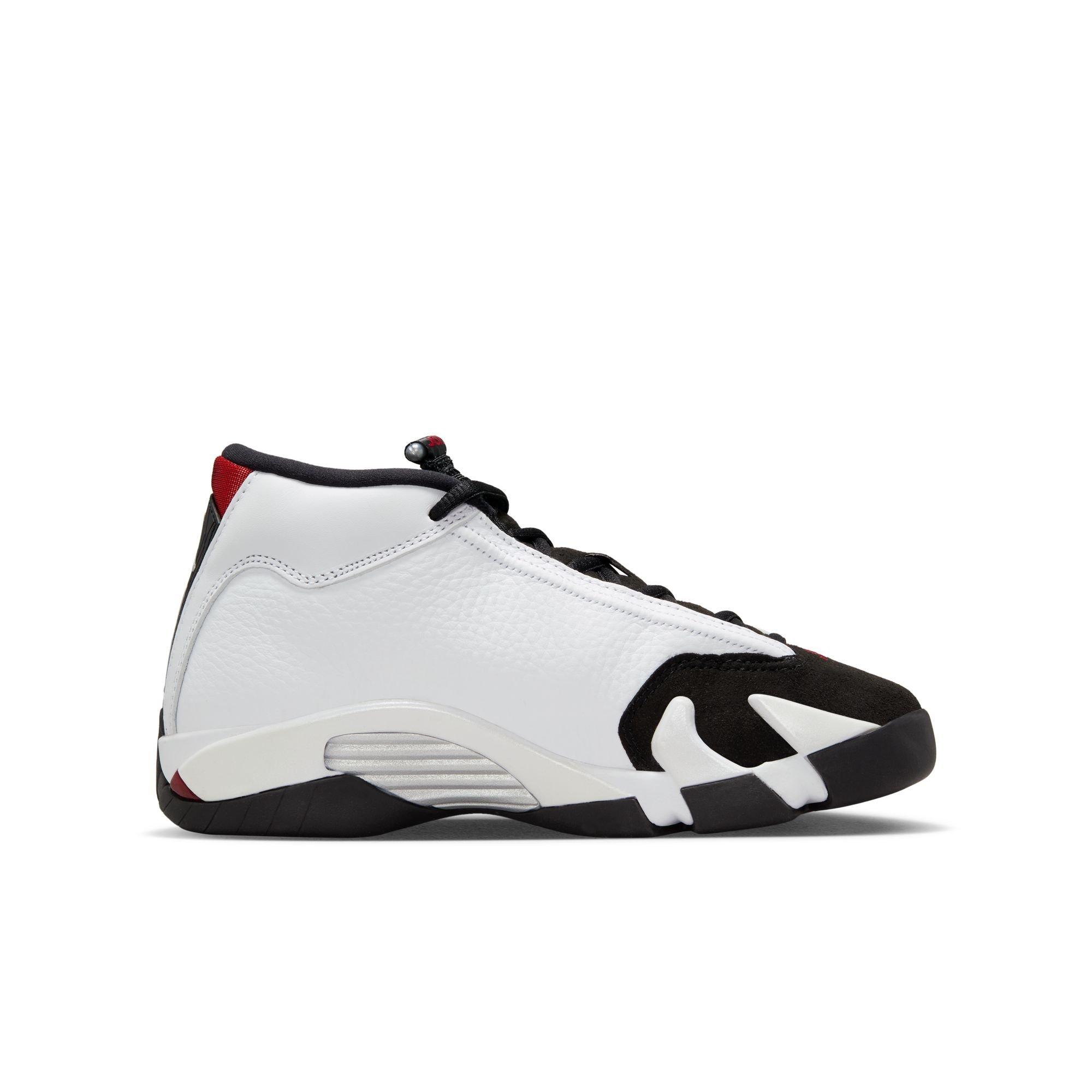 Jordan 14 Retro "Black Toe" Grade School Kids' Shoe - WHITE/VARSITY RED/BLACK Thumbnail View 2