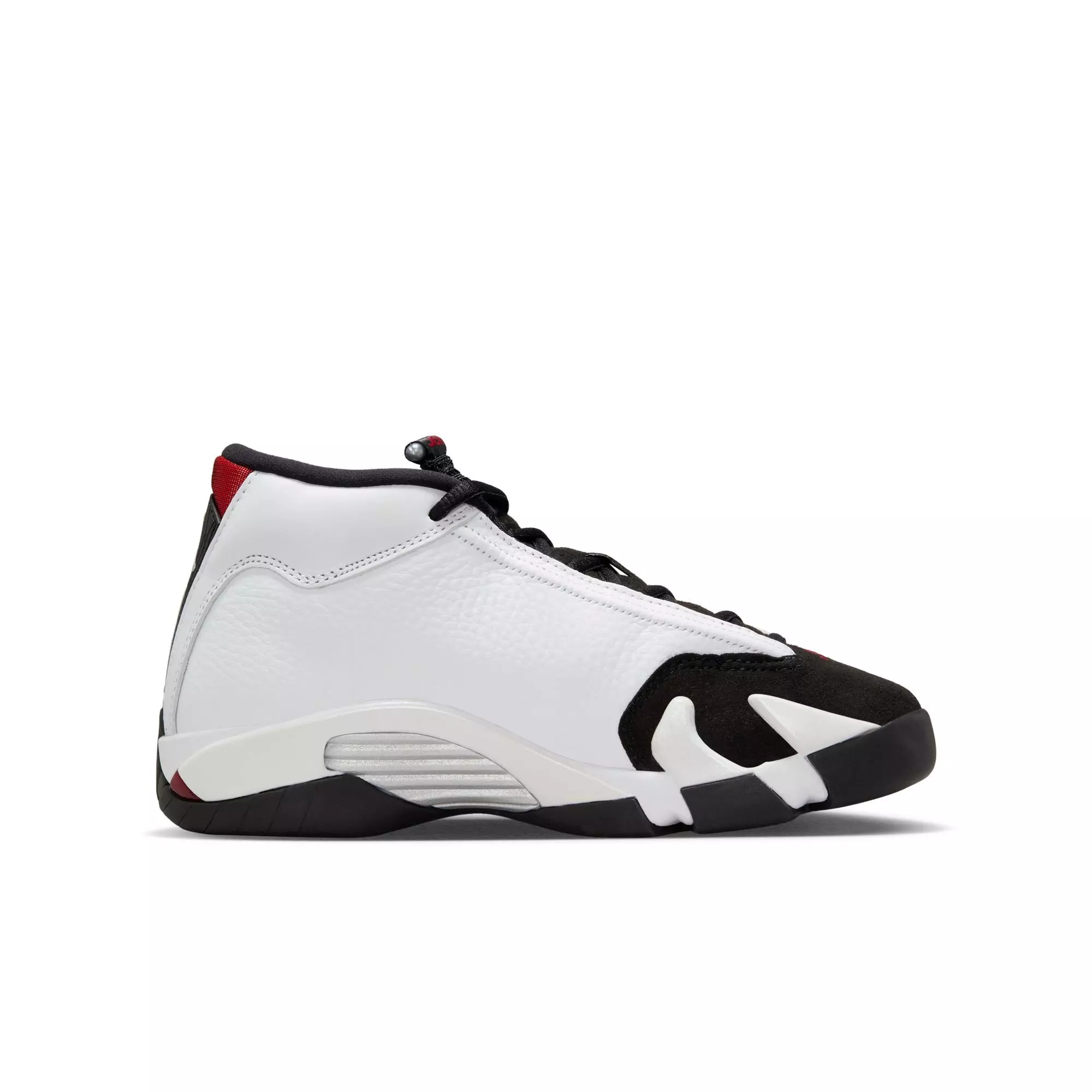 Jordan 14 Retro "Black Toe" Grade School Kids' Shoe - WHITE/VARSITY RED/BLACK
