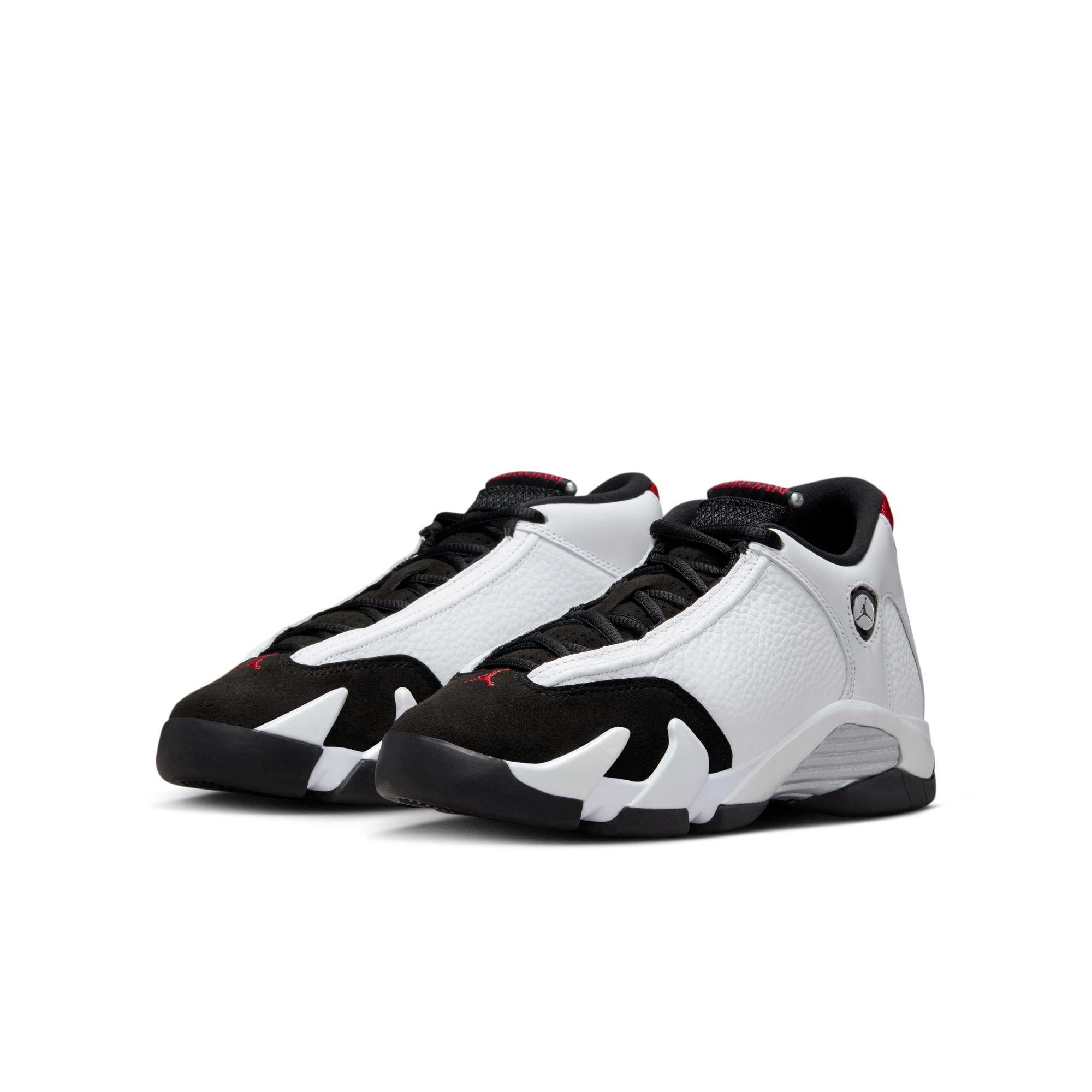 Jordan 14 Retro "Black Toe" Grade School Kids' Shoe - WHITE/VARSITY RED/BLACK Thumbnail View 3