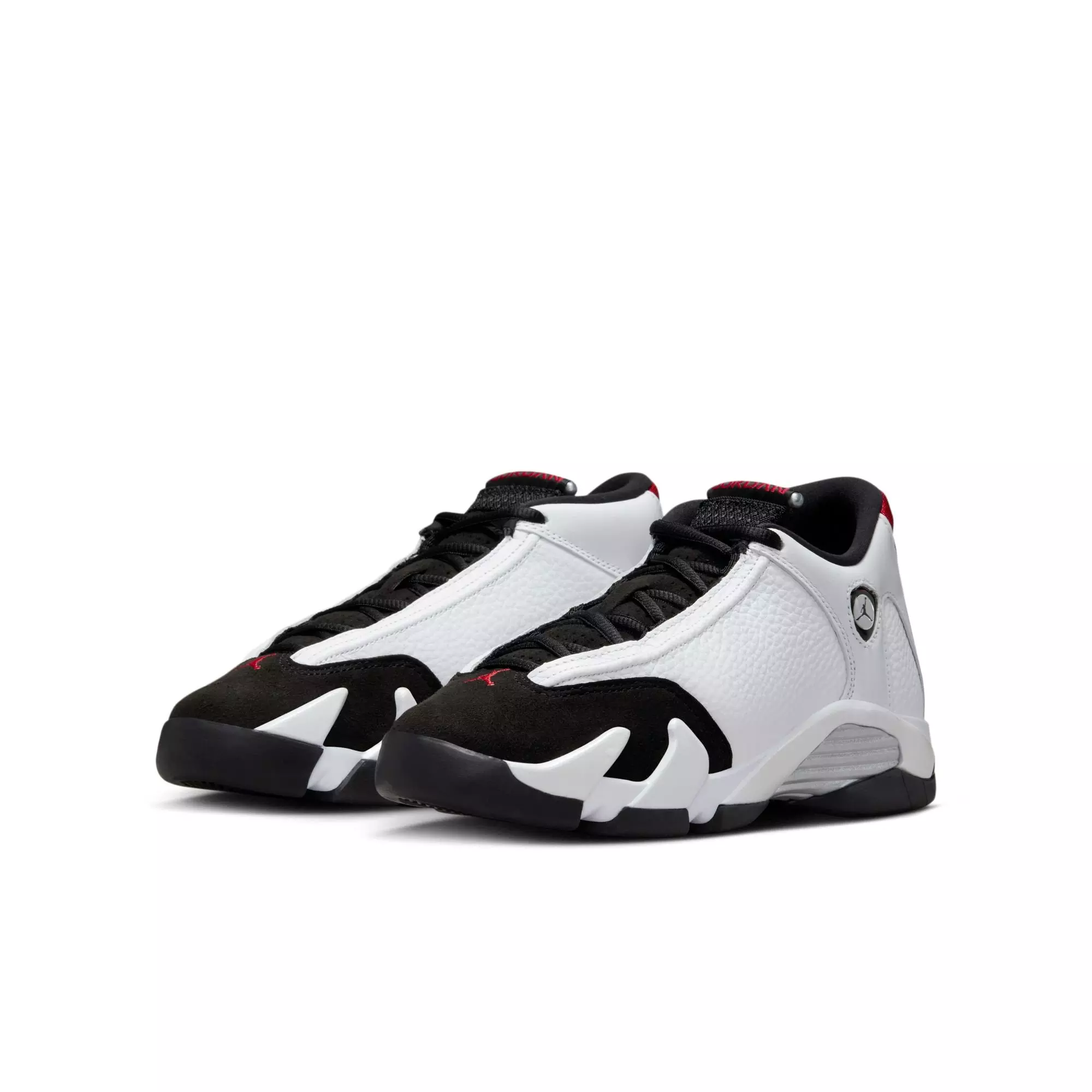 Jordan 14 Retro "Black Toe" Grade School Kids' Shoe - WHITE/VARSITY RED/BLACK