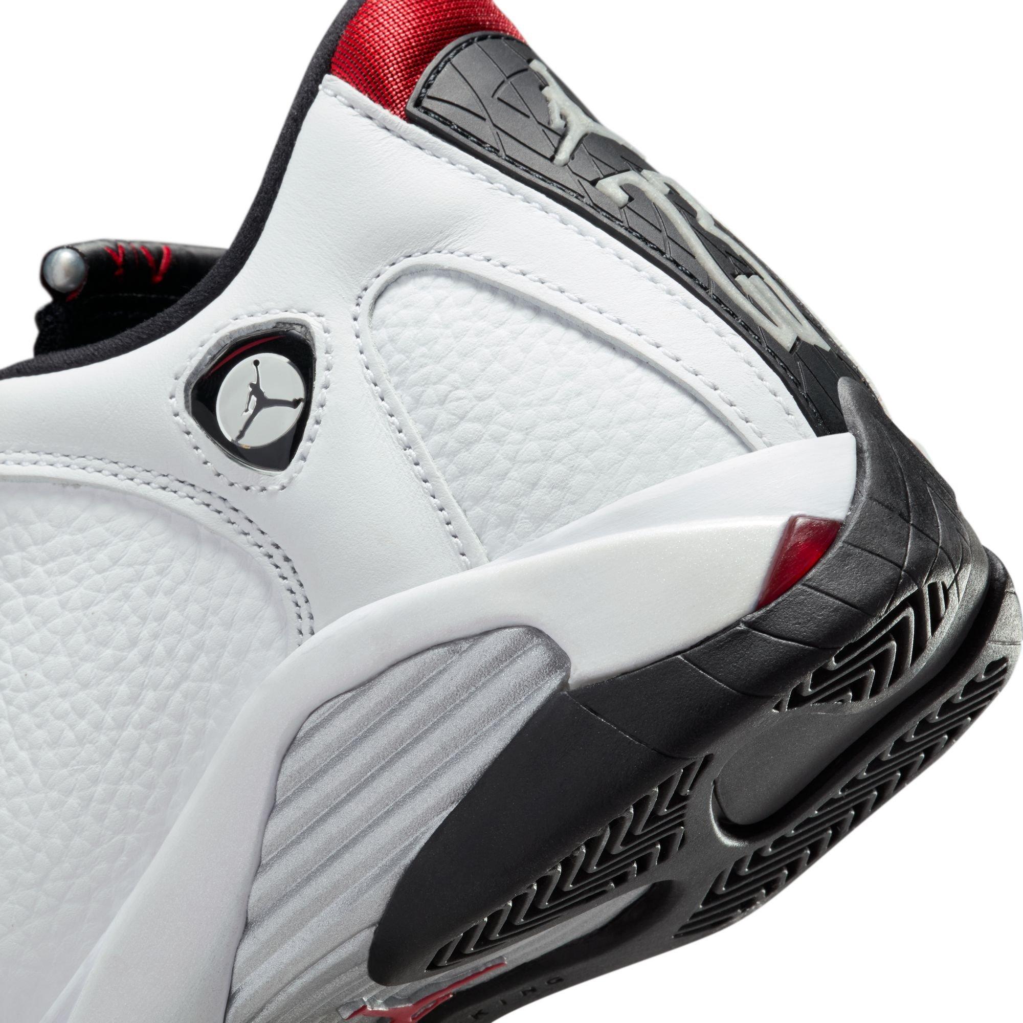 Jordan 14 Retro "Black Toe" Grade School Kids' Shoe - WHITE/VARSITY RED/BLACK Thumbnail View 5