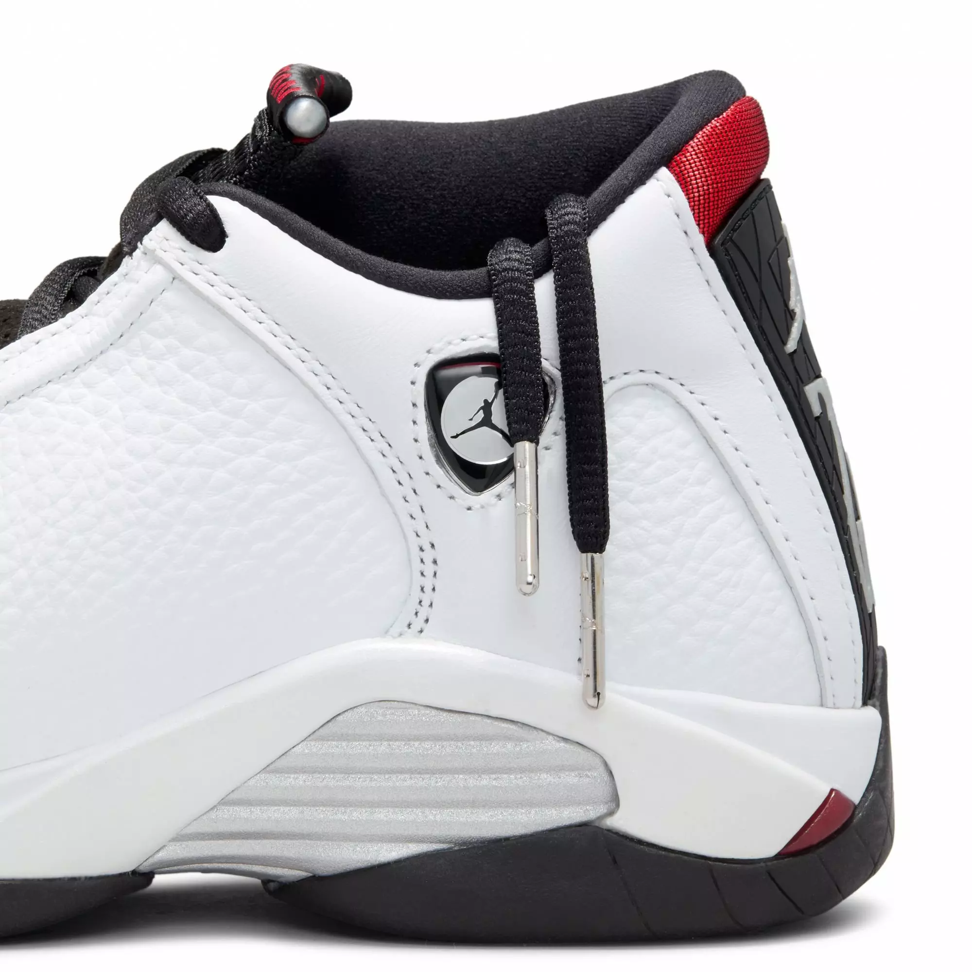 Jordan 14 Retro "Black Toe" Grade School Kids' Shoe - WHITE/VARSITY RED/BLACK