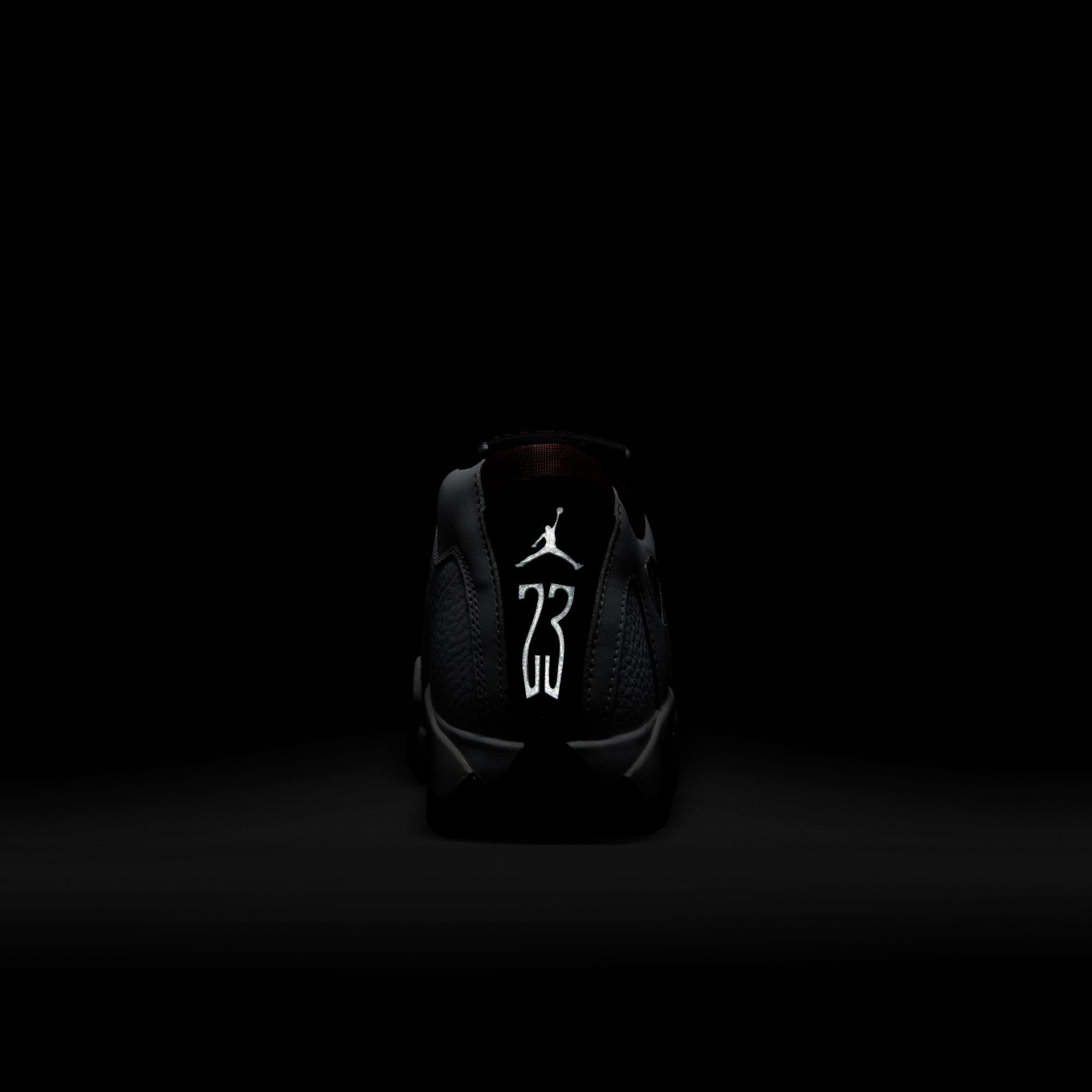 Jordan 14 Retro "Black Toe" Grade School Kids' Shoe - WHITE/VARSITY RED/BLACK Thumbnail View 8