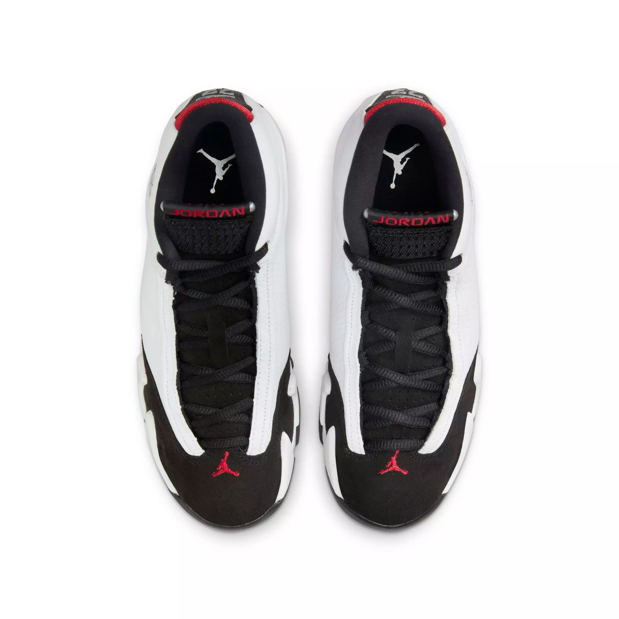 Jordan 14 Retro "Black Toe" Grade School Kids' Shoe - WHITE/VARSITY RED/BLACK