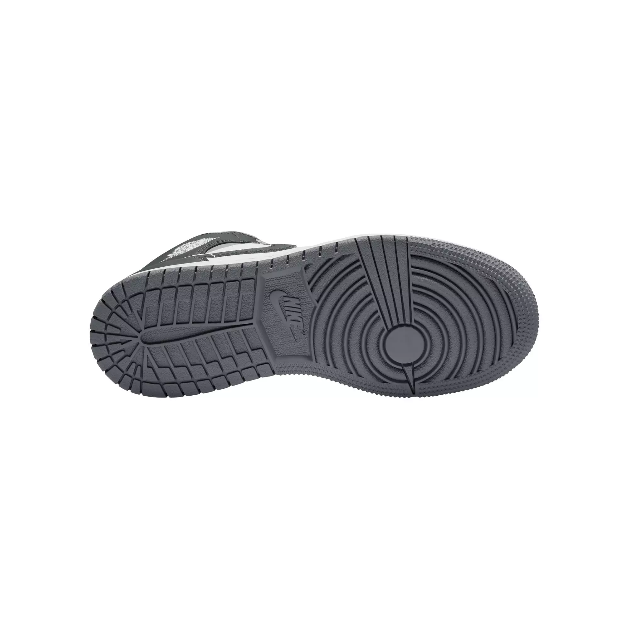 Jordan 1 Mid "Black/Iron Grey/White" Grade School Boys' Shoe - BLACK/GREY/WHITE