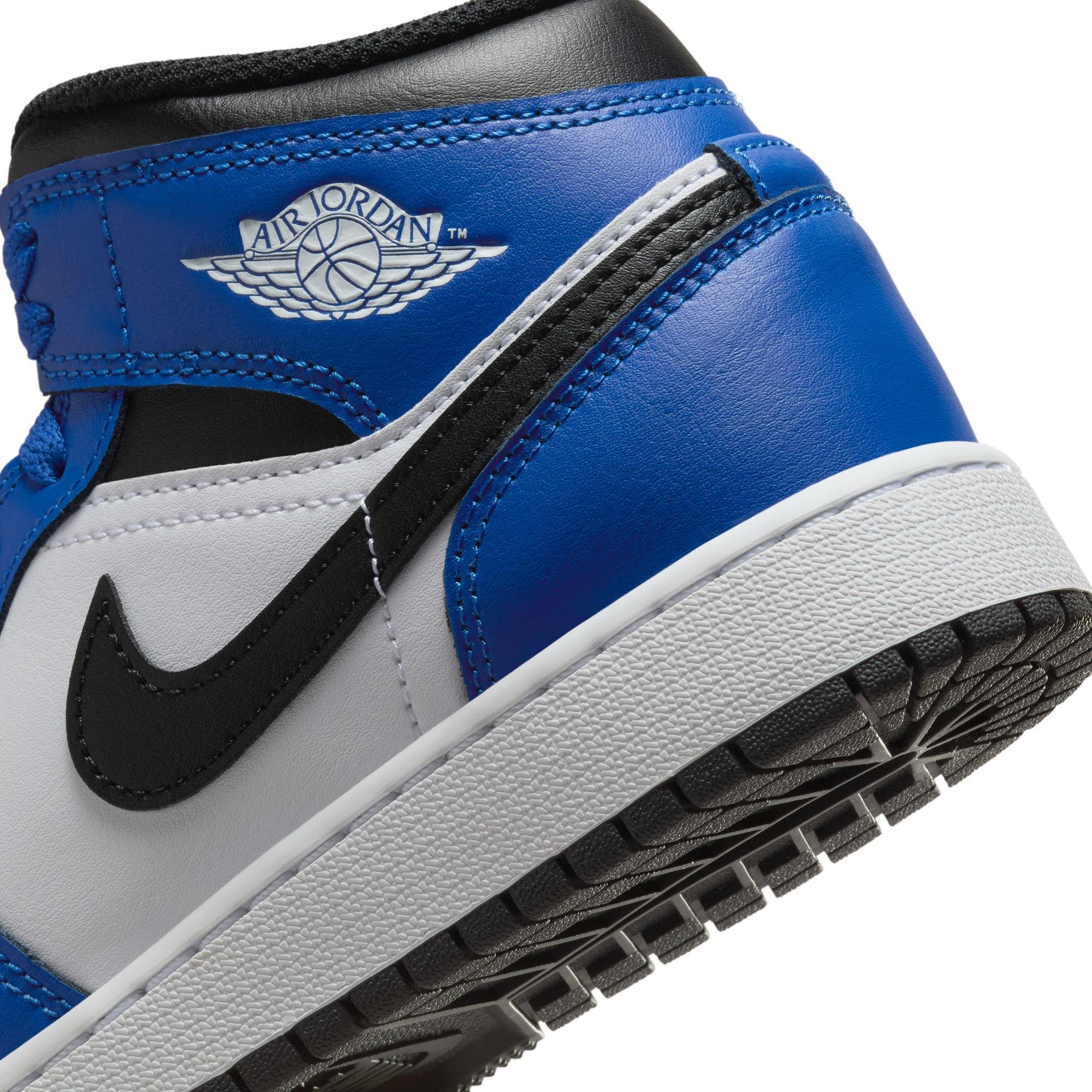 Jordan 1 Mid Grade School Boys' "Game Royal/Black/White" Shoe