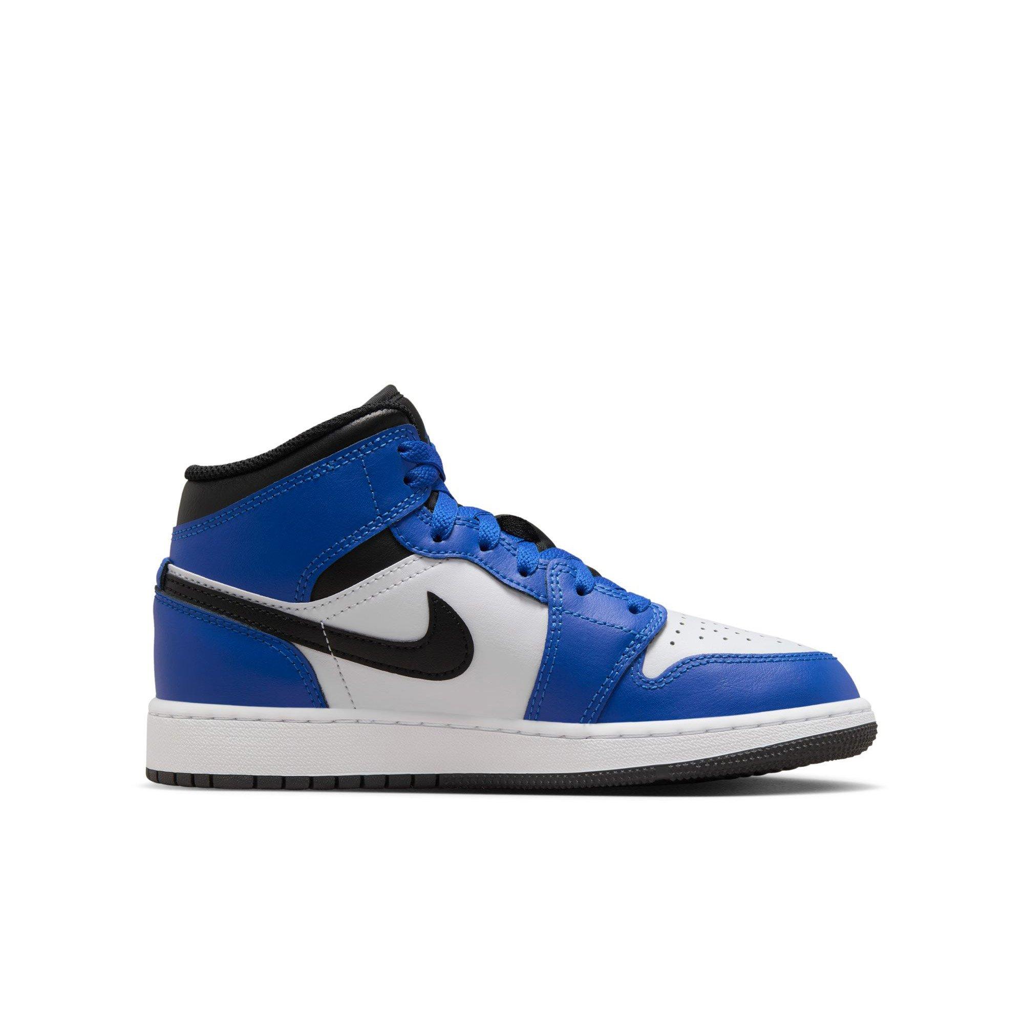 Jordan 1 Mid Grade School Boys' "Game Royal/Black/White" Shoe