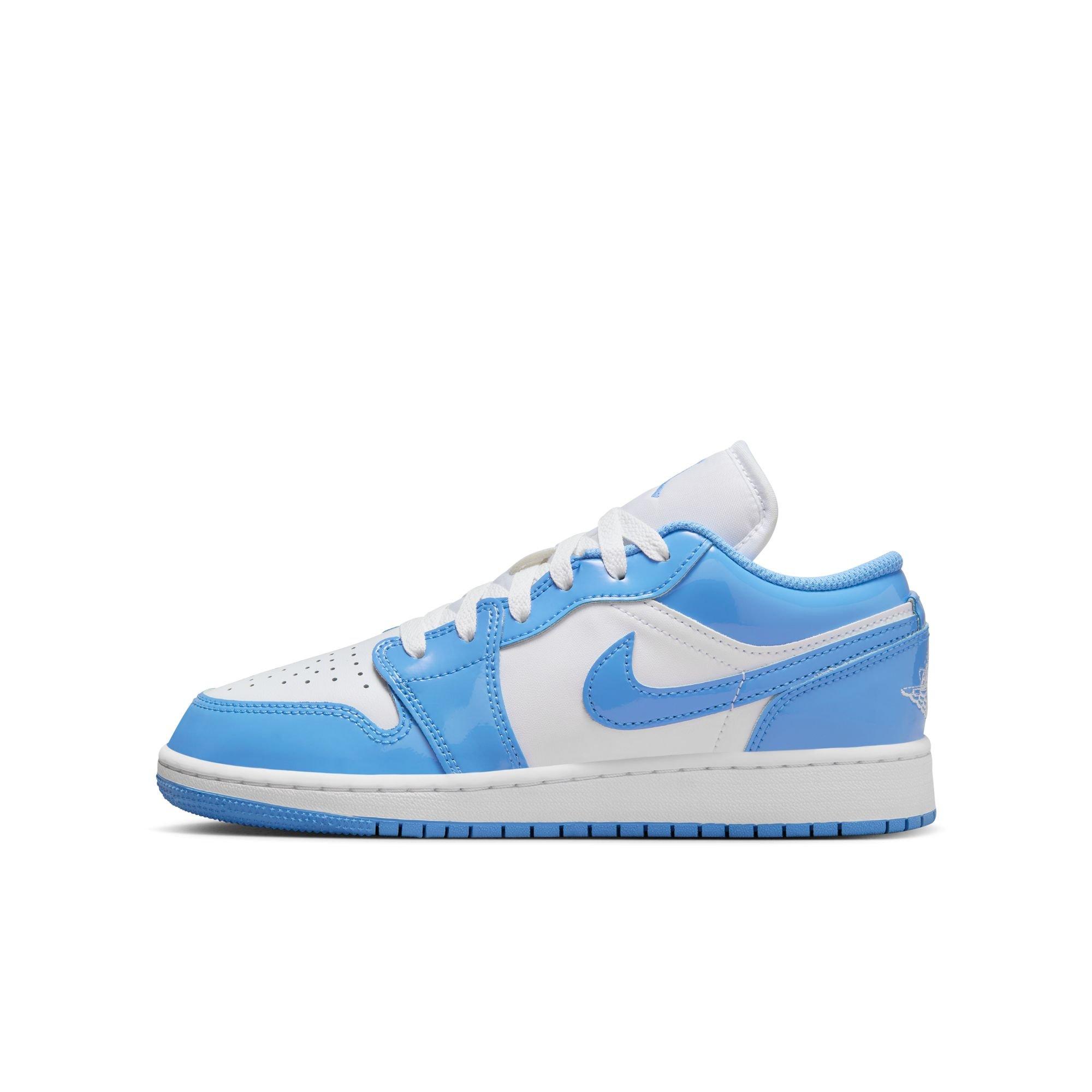 Jordan 1 Low Grade School Boys' "White/Legend Blue" Shoe