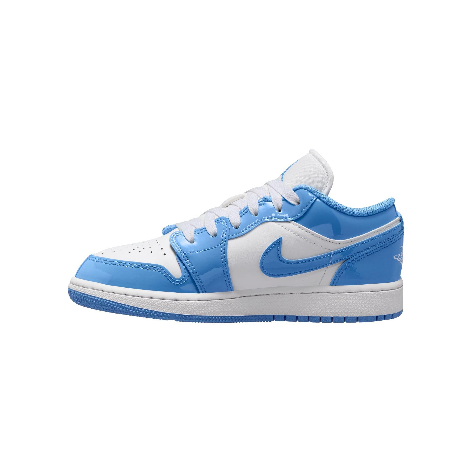 Jordan 1 Low Grade School Boys' "White/Legend Blue" Shoe