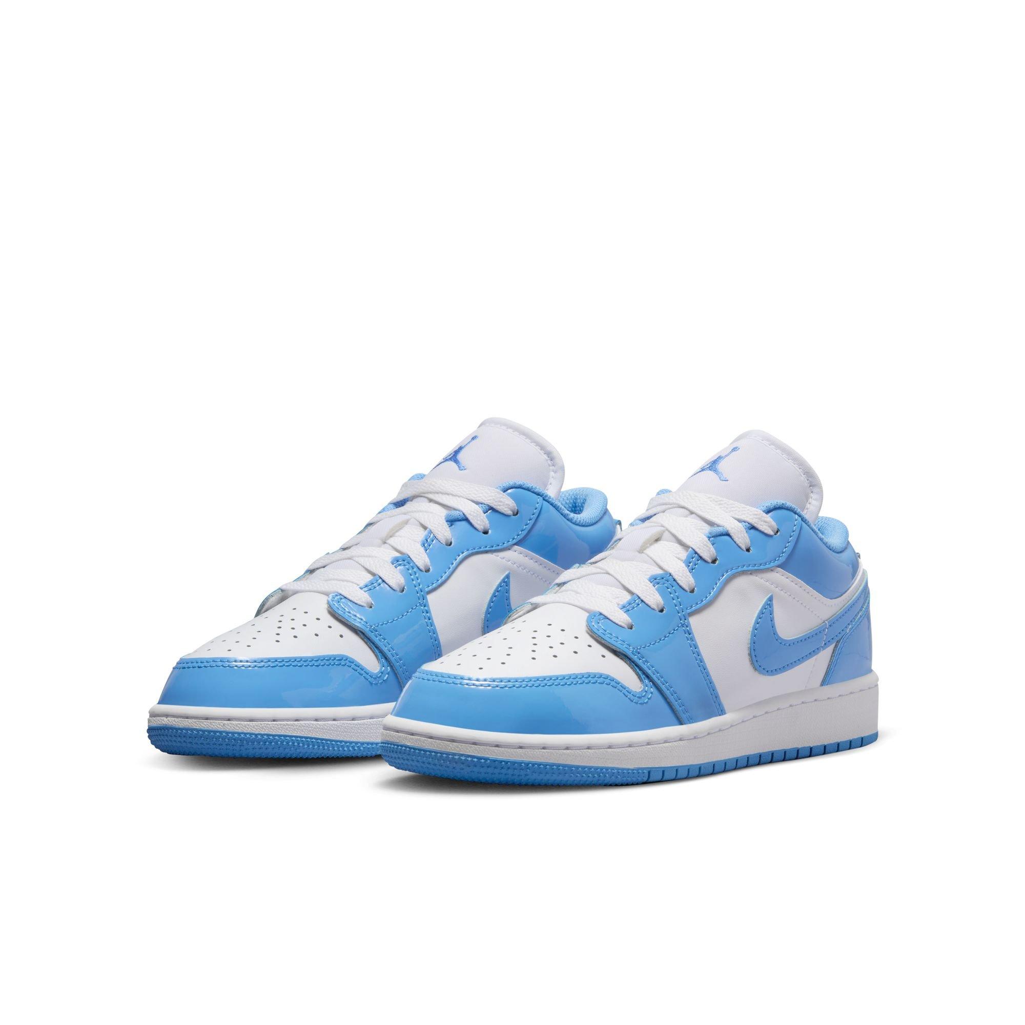 Jordan 1 Low Grade School Boys' "White/Legend Blue" Shoe