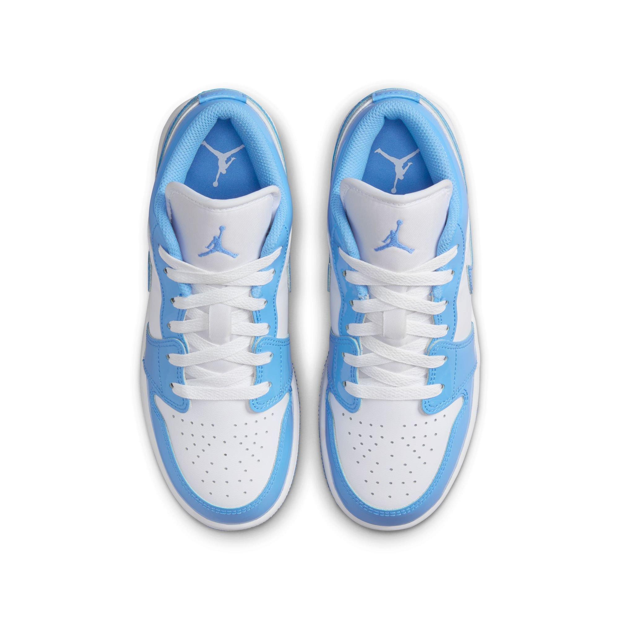 Jordan 1 Low Grade School Boys' "White/Legend Blue" Shoe