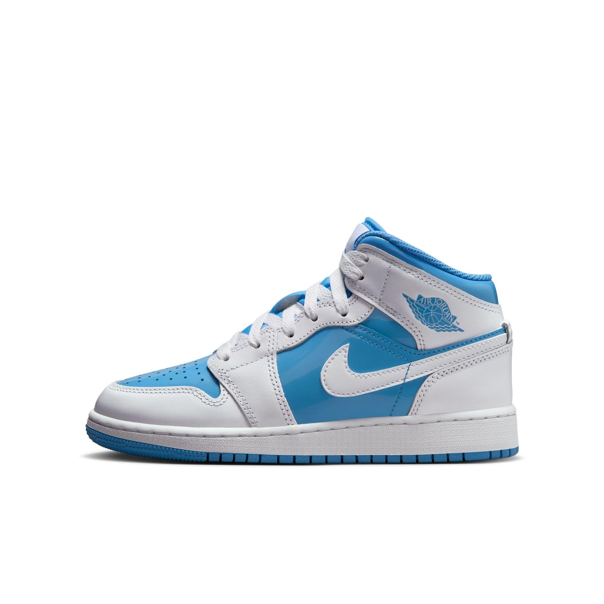 Jordan 1 Mid SE Grade School Boys' "White/Legend Blue" Shoe