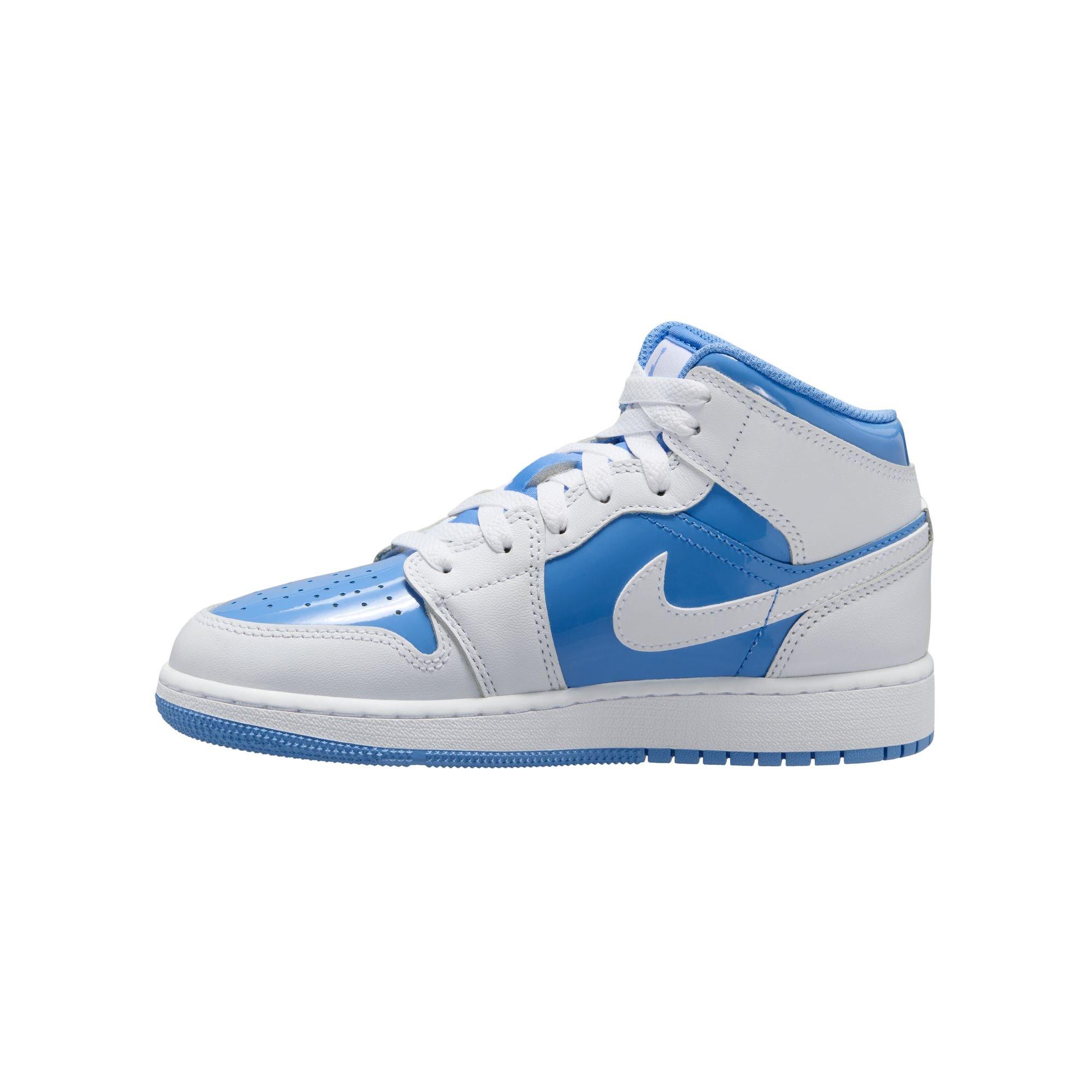 Jordan 1 Mid SE Grade School Boys' "White/Legend Blue" Shoe