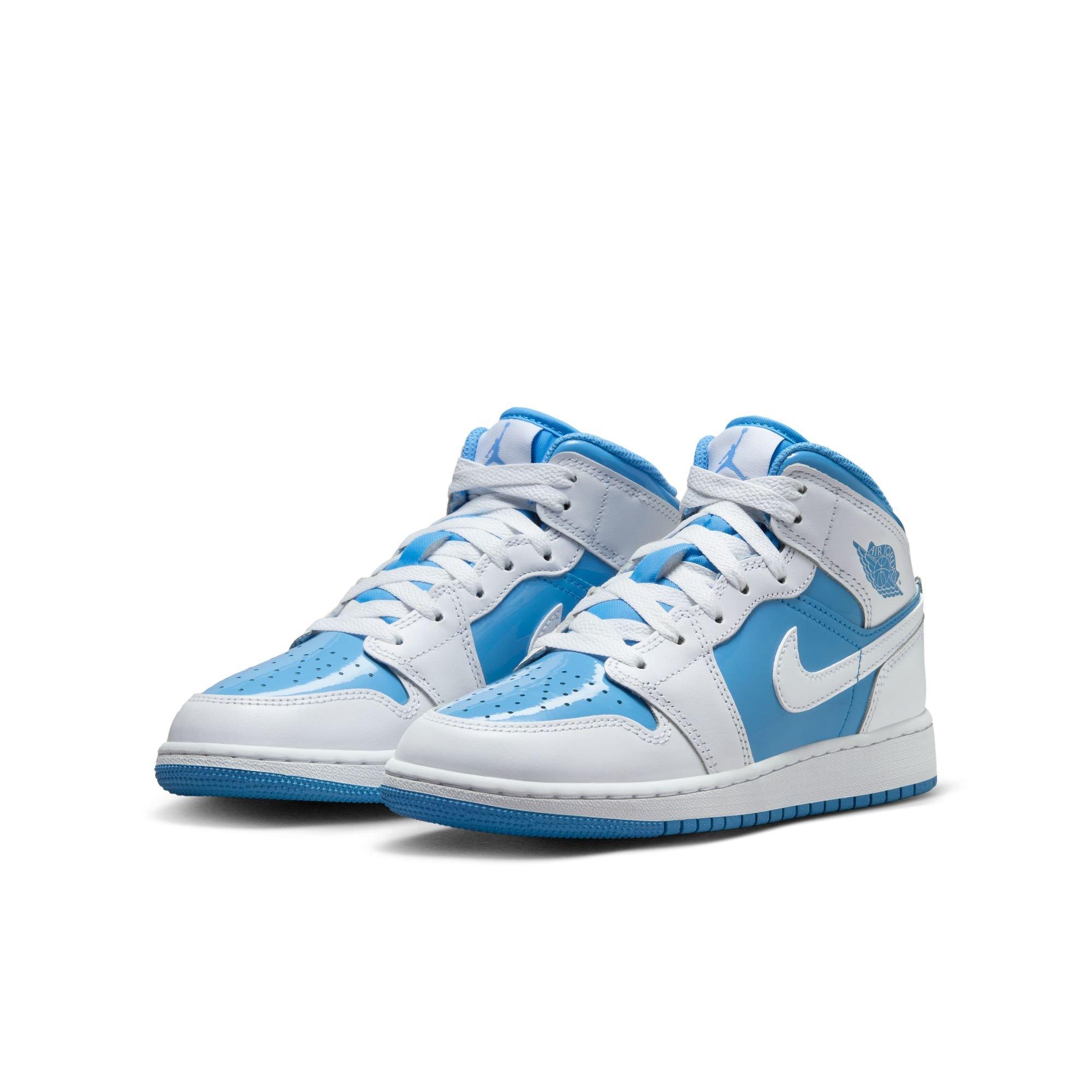 Jordan 1 Mid SE Grade School Boys' "White/Legend Blue" Shoe