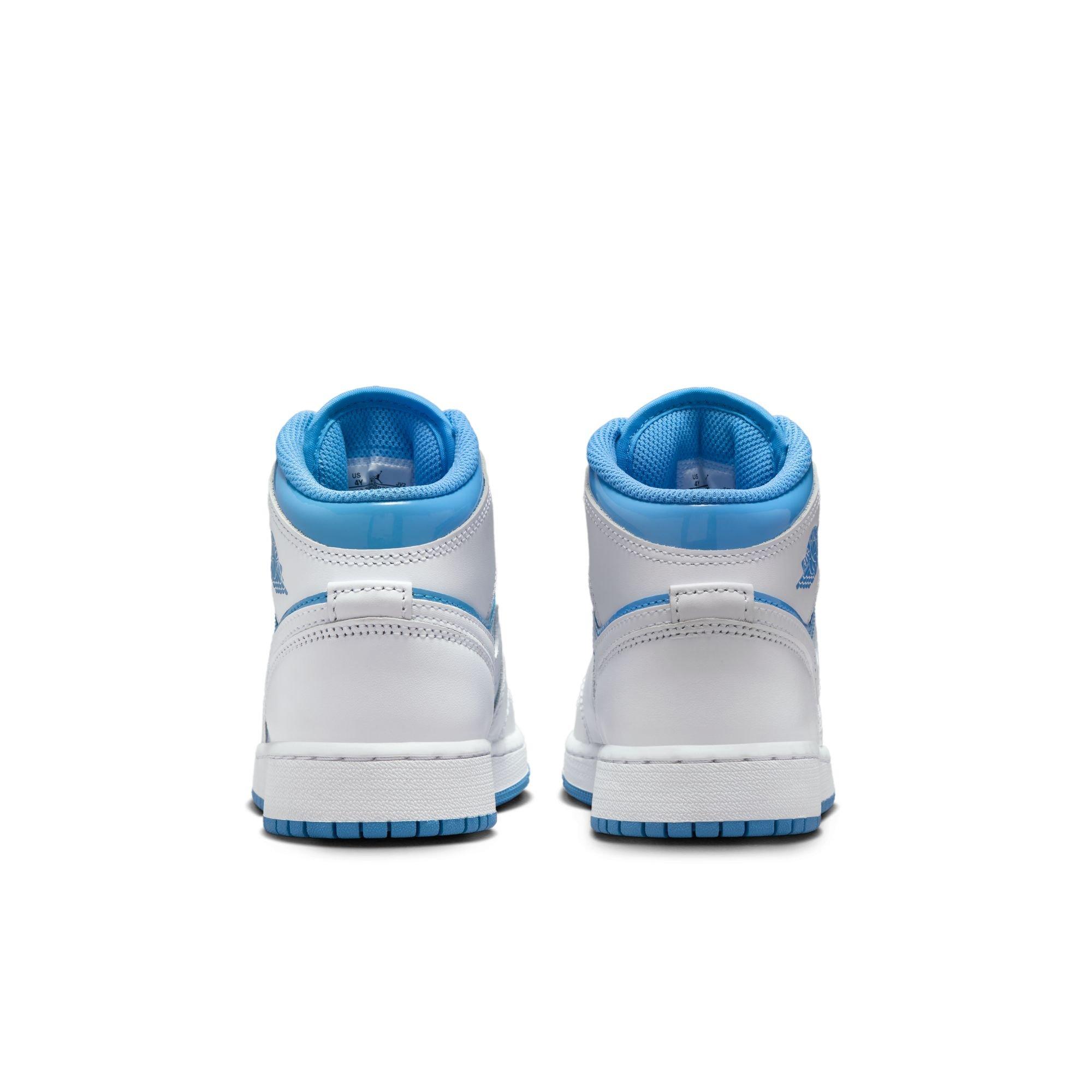 Jordan 1 Mid SE Grade School Boys' "White/Legend Blue" Shoe