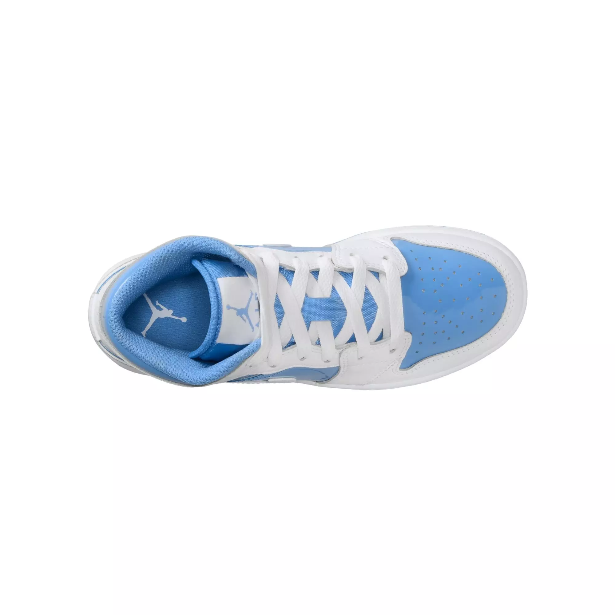 Jordan 1 Mid SE "White/Legend Blue" Grade School Boys' Shoe - WHITE/BLUE