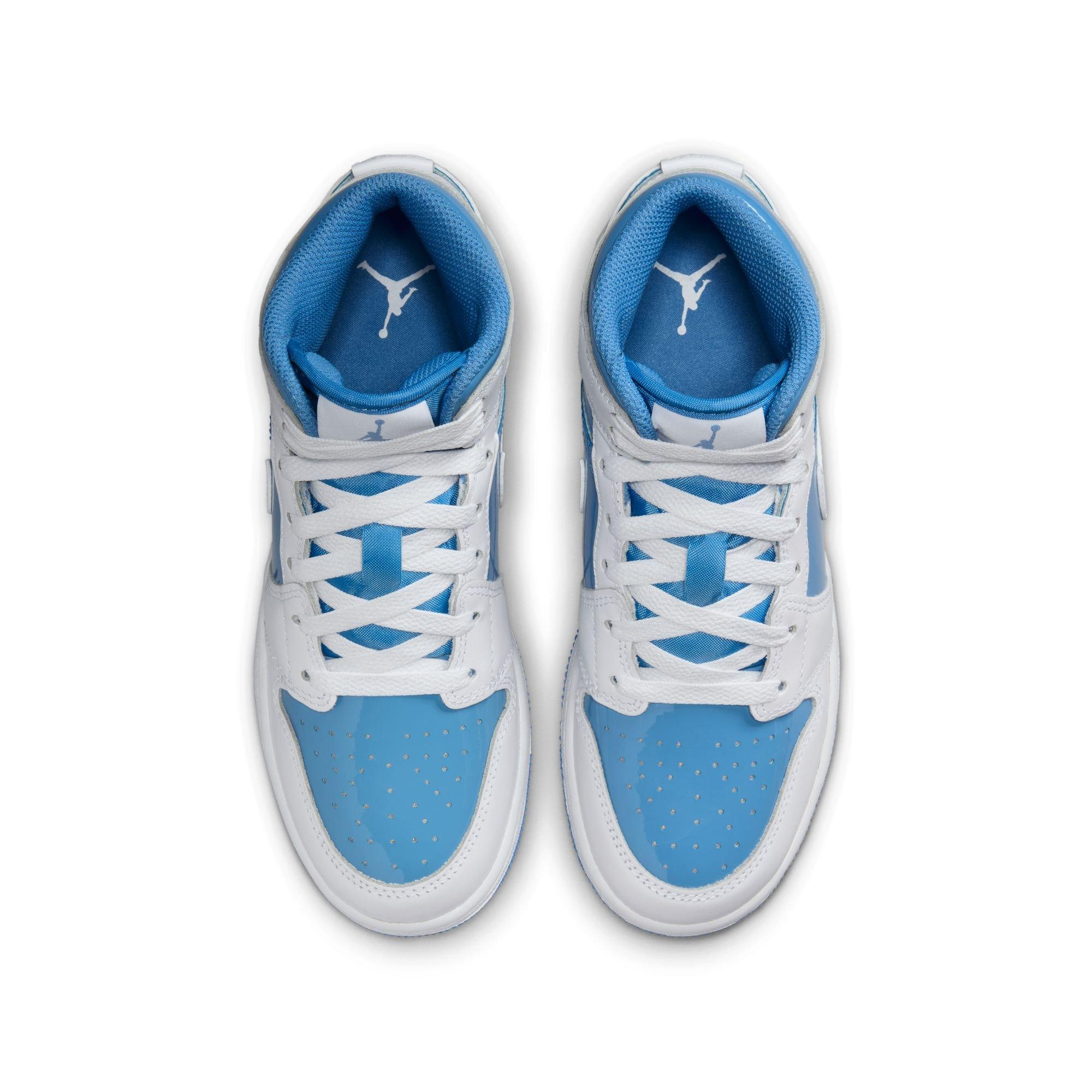 Jordan 1 Mid SE Grade School Boys' "White/Legend Blue" Shoe