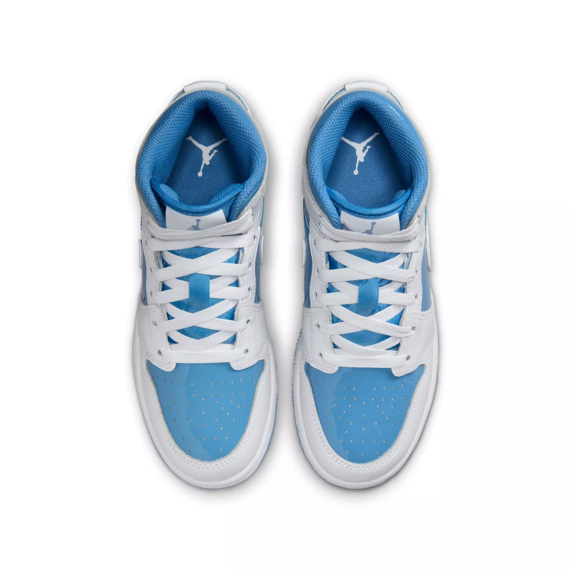 Jordan 1 Mid SE "White/Legend Blue" Grade School Boys' Shoe - WHITE/BLUE