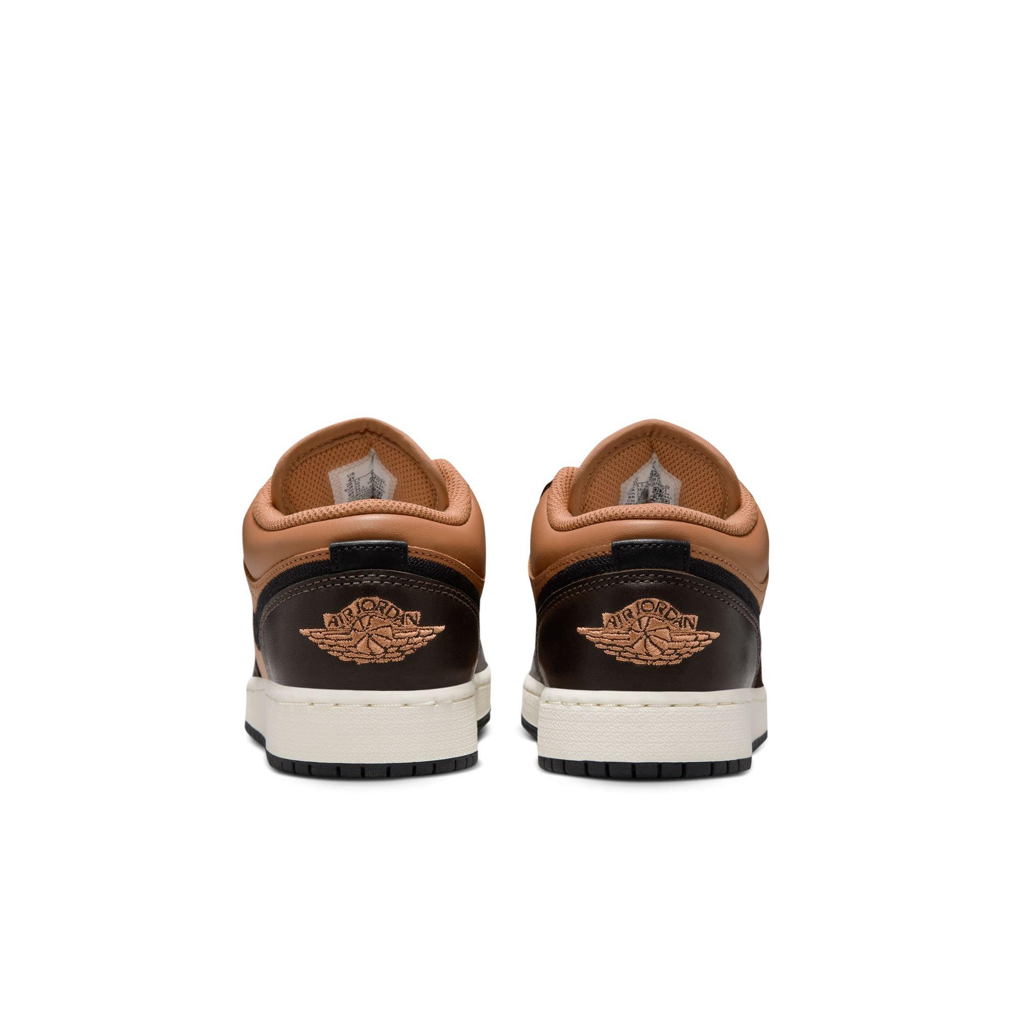 Jordan 1 Low Grade School Boys' "Flax/Baroque Brown/Vintage Coral" Shoe