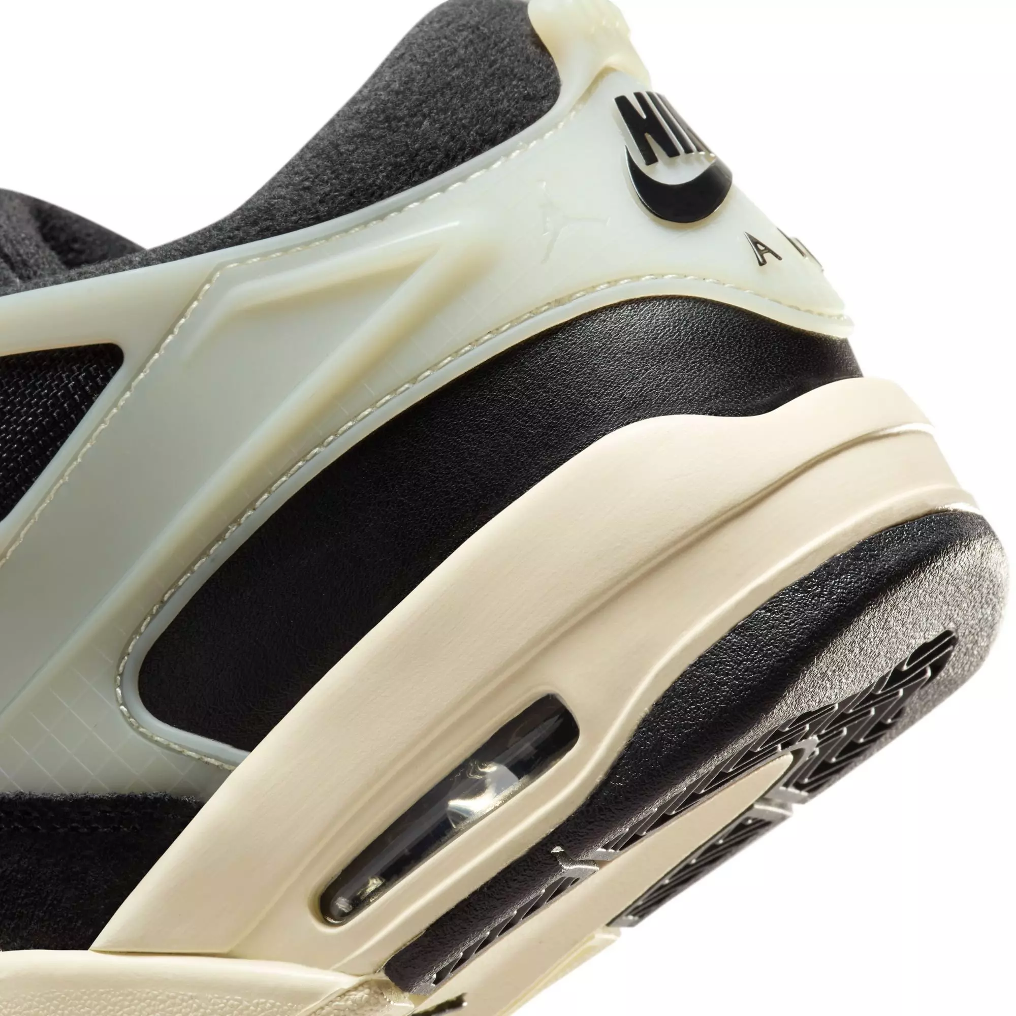 Jordan 4 RM "Black/Gym Red/Sail/Coconut Milk" Grade School Boys' Shoe - BLACK/TAN