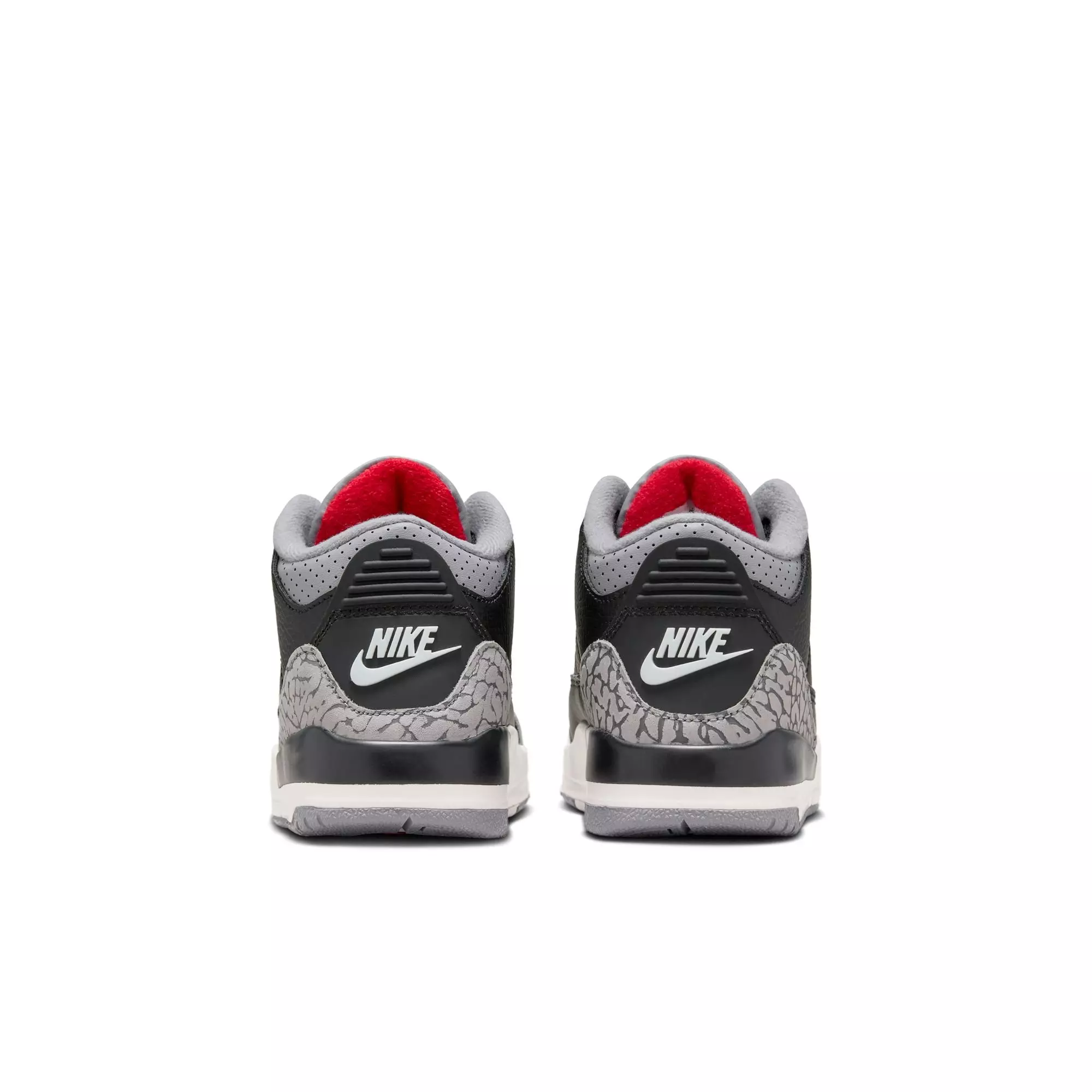 Jordan 3 Retro "Black Cement" Preschool Kids' Shoe - BLACK/FIRE RED/CEMENT GREY