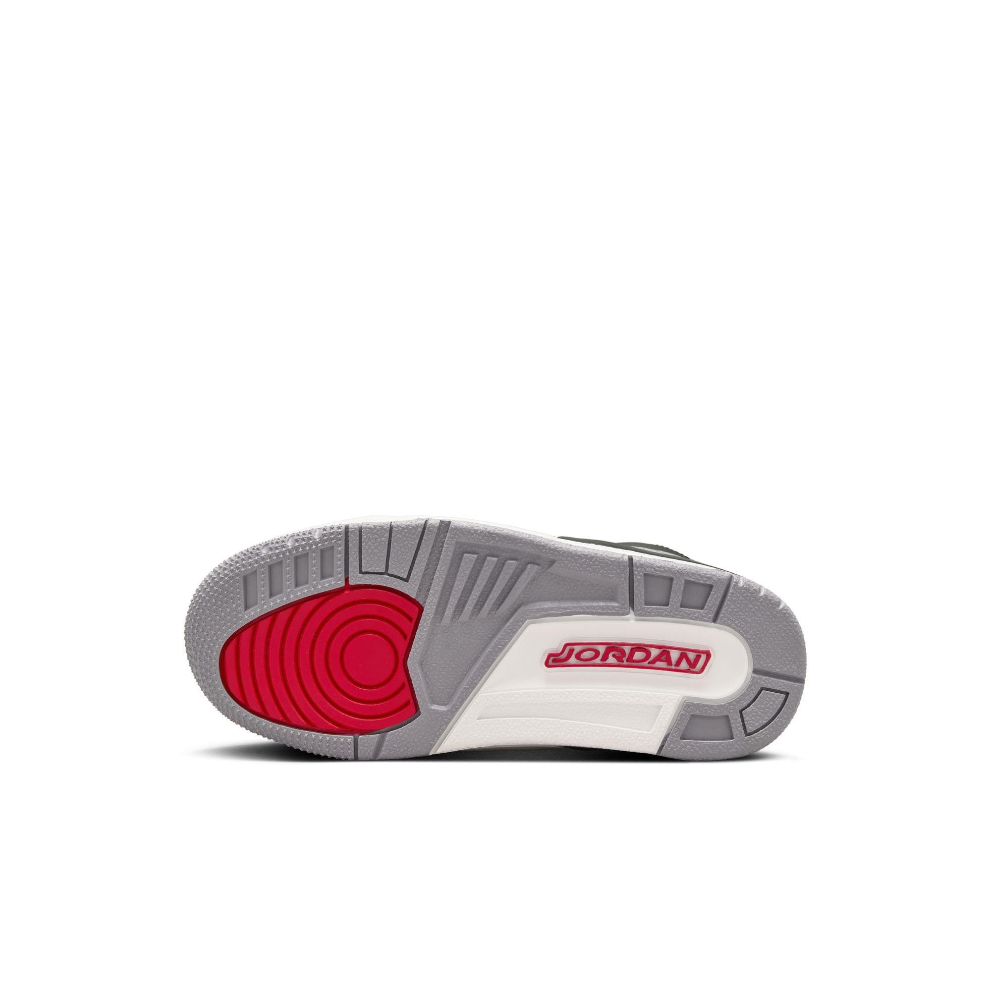 Jordan 3 Retro "Black Cement" Preschool Kids' Shoe - BLACK/FIRE RED/CEMENT GREY Thumbnail View 10