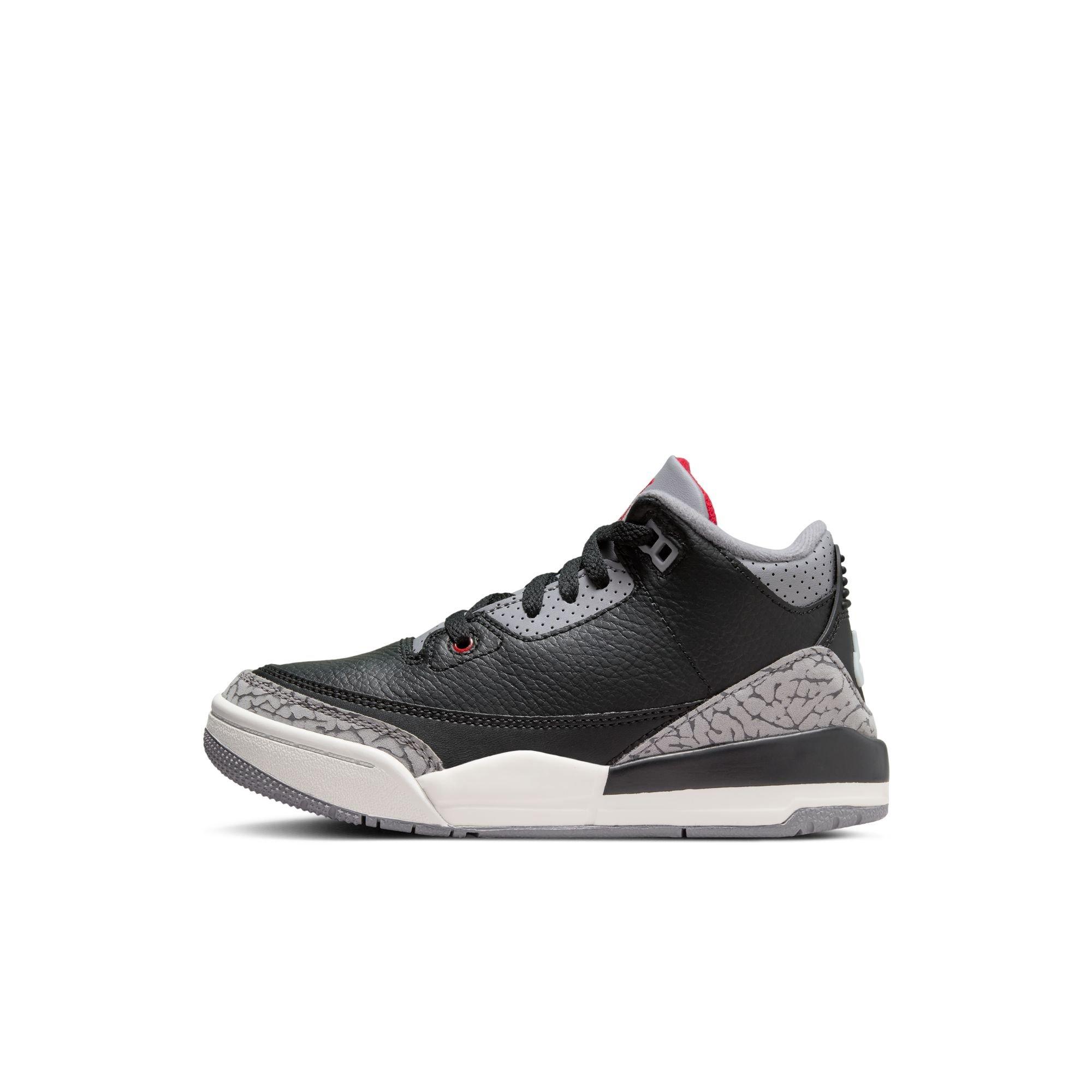 Jordan 3 Retro "Black Cement" Preschool Kids' Shoe - BLACK/FIRE RED/CEMENT GREY Thumbnail View 6